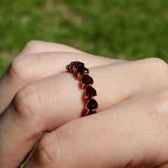 Kai Nora 5.20ctw Heart Garnet Eternity Ring