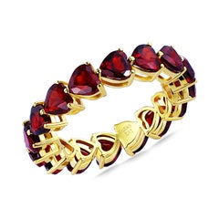Kai Nora 5.20ctw Heart Garnet Eternity Ring
