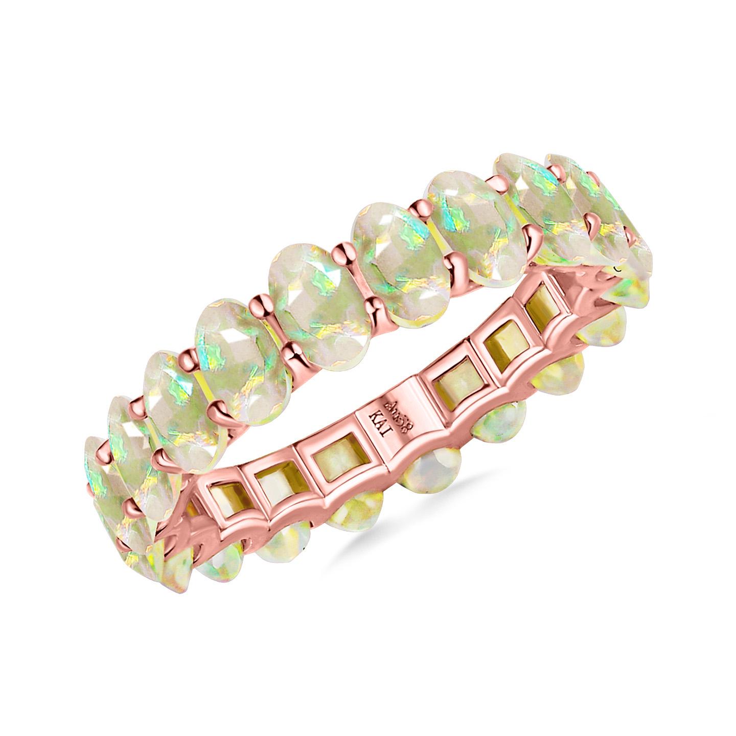 Kai Nora Oval Fire Opal Eternity Band 3