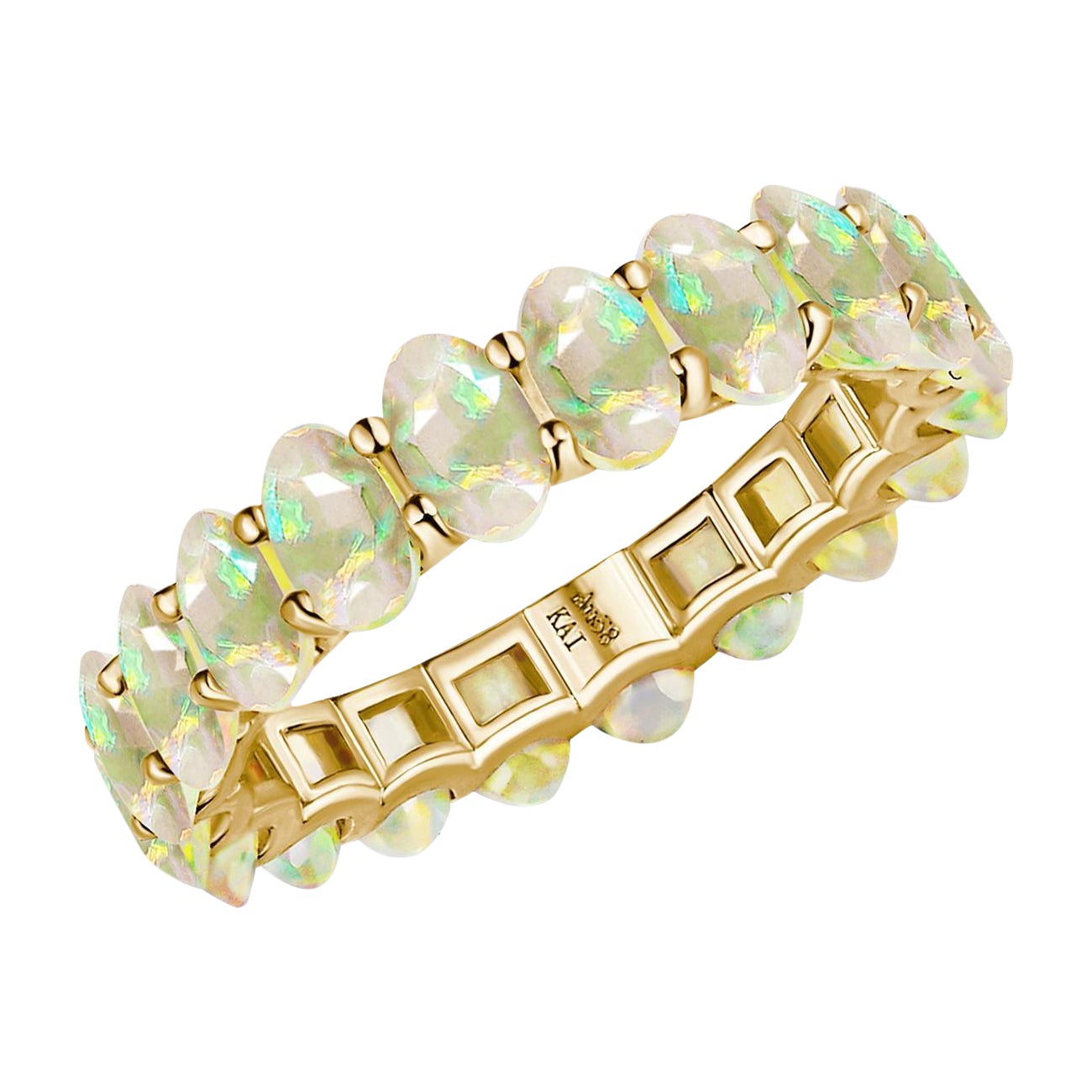 Kai Nora Oval Fire Opal Eternity Band in 14K Gold