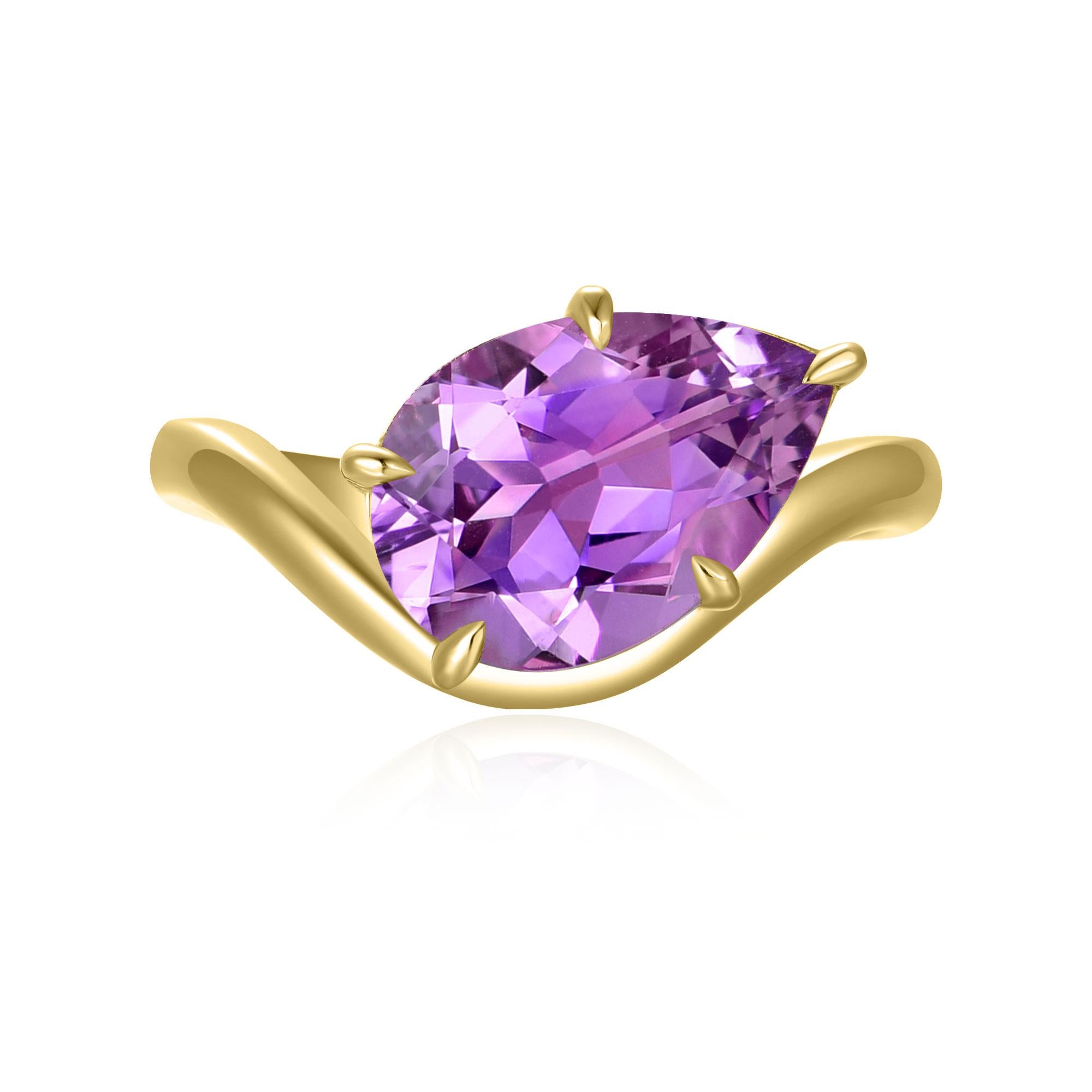 De las mujeres Kai Ocean Wave 2.70ctw Amethyst East-West Ring en venta