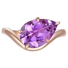 Kai Ocean Wave Amethyst East-West Ring