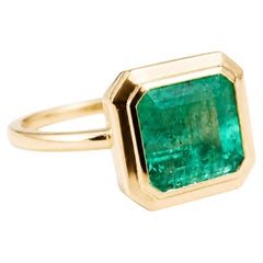 Kai One-of-a-Kind AIGS Certified 3.56ct Colombian Emerald Ring, US 7