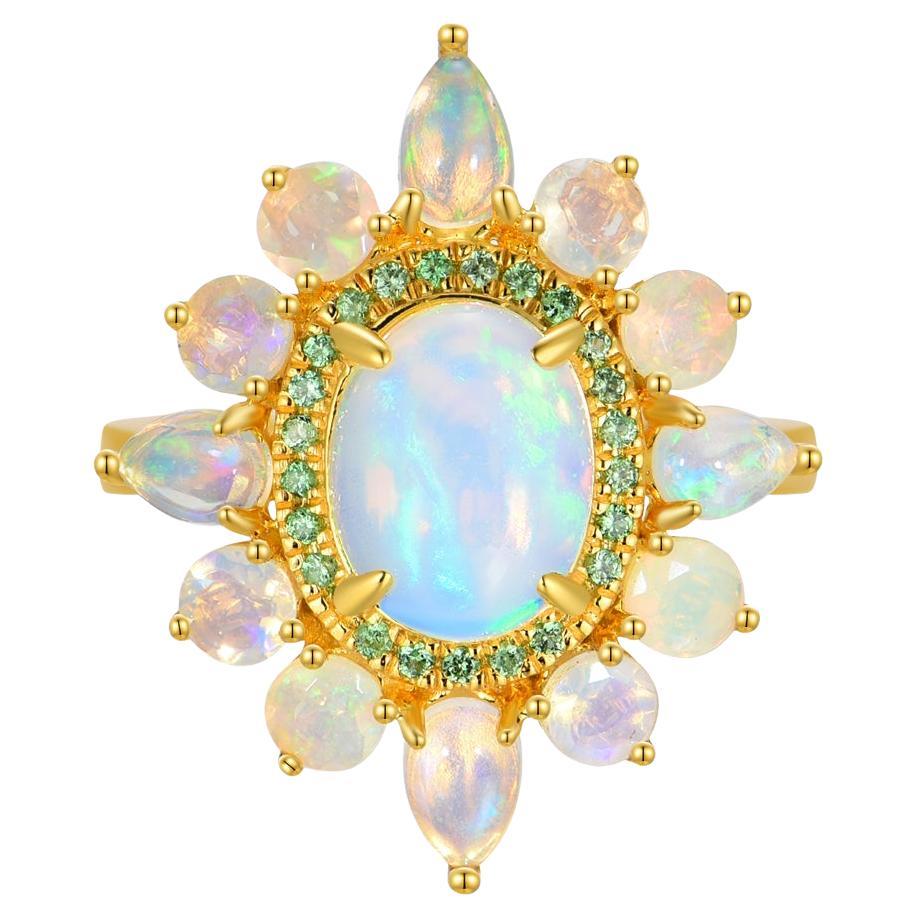 For Sale:  Kai Opal Tsavorite Cocktail Ring