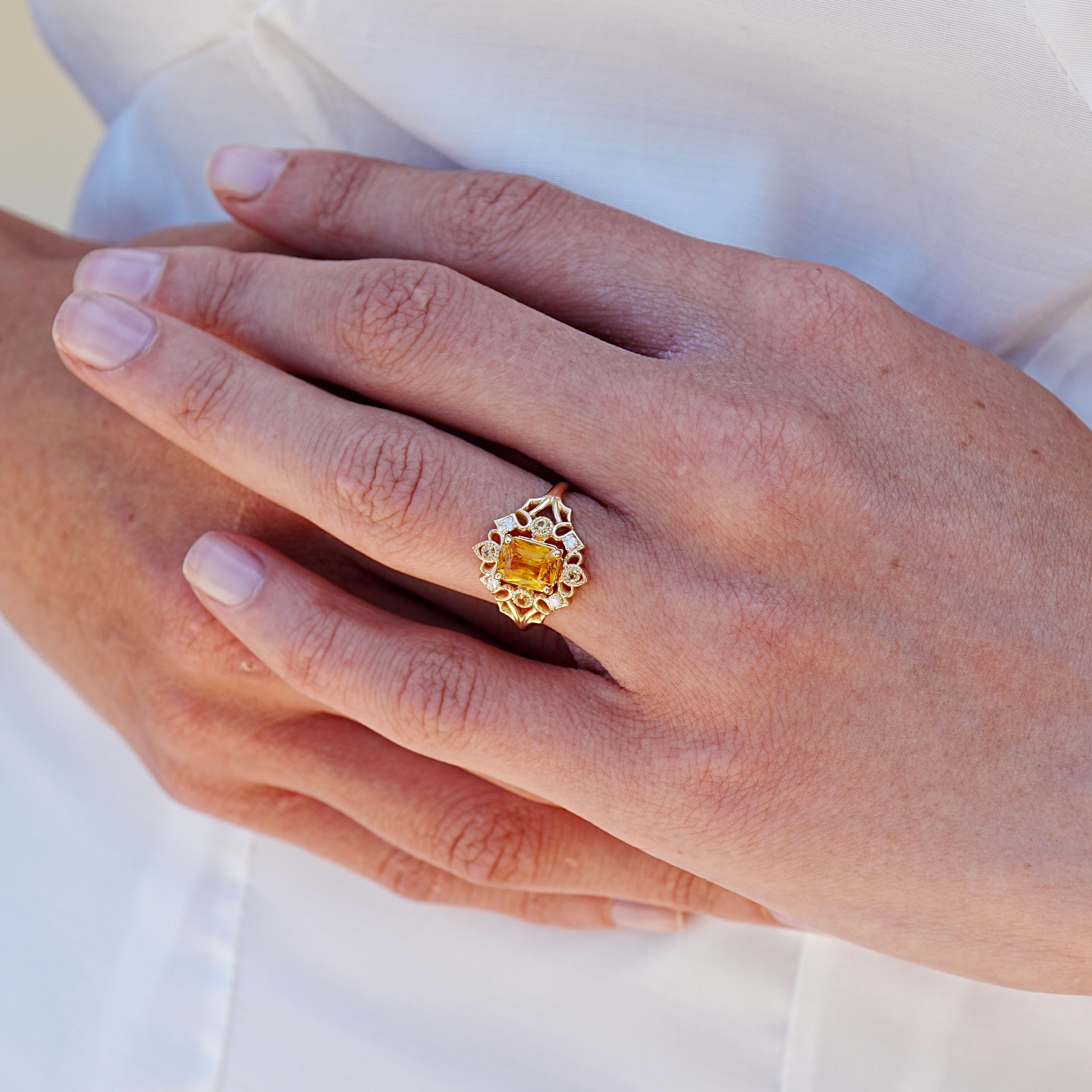 Kai Kai bague cocktail citrine diamant 1,66ctw Neuf - En vente à Rowland Heights, CA