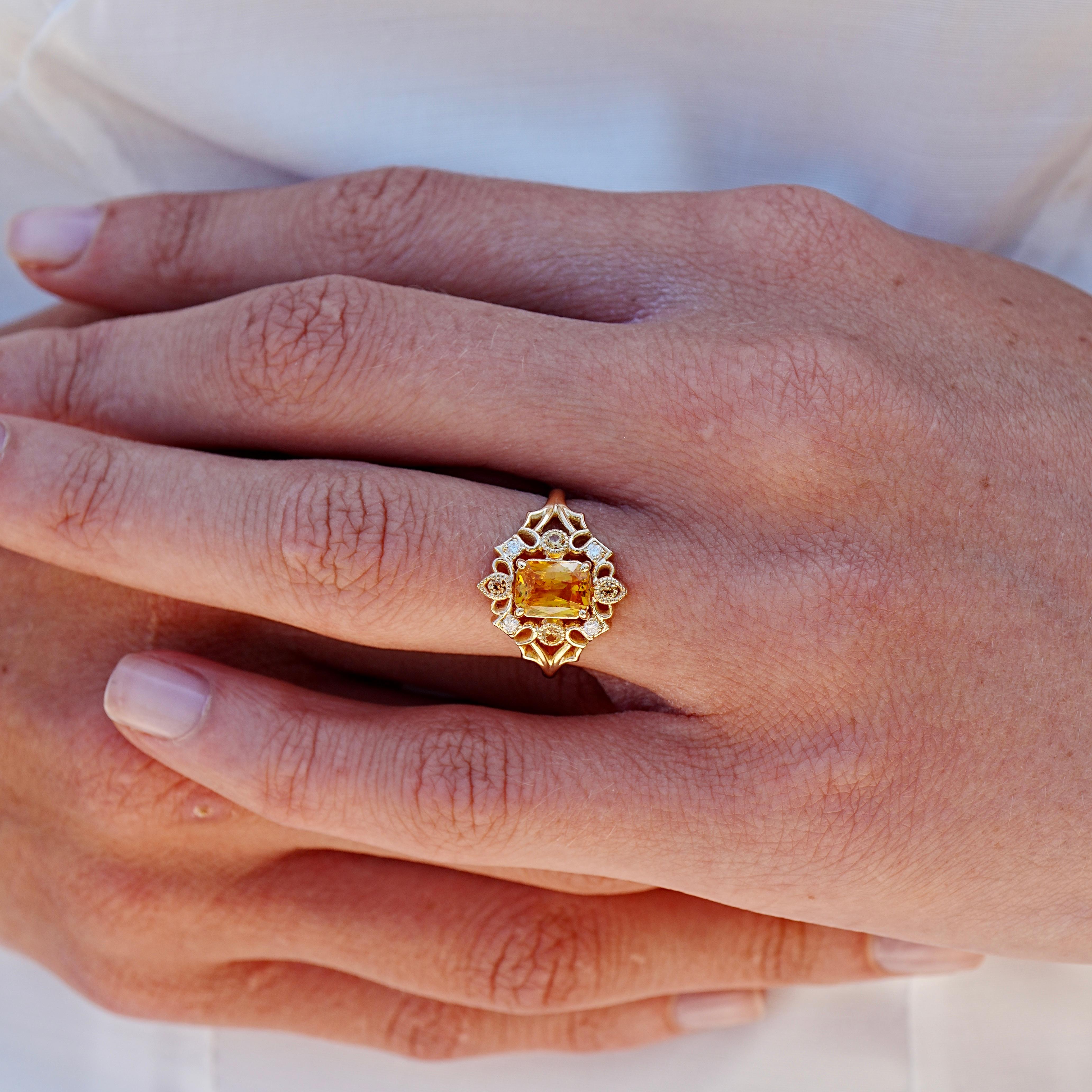 Kai Kai bague cocktail citrine diamant 1,66ctw Pour femmes en vente