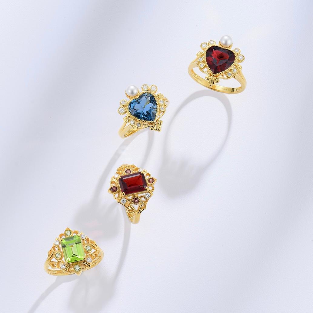 Kai Renaissance 1.86ctw Garnet & Diamond Cocktail Ring For Sale 1