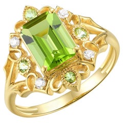 Kai Renaissance Peridot Diamond Cocktail Ring