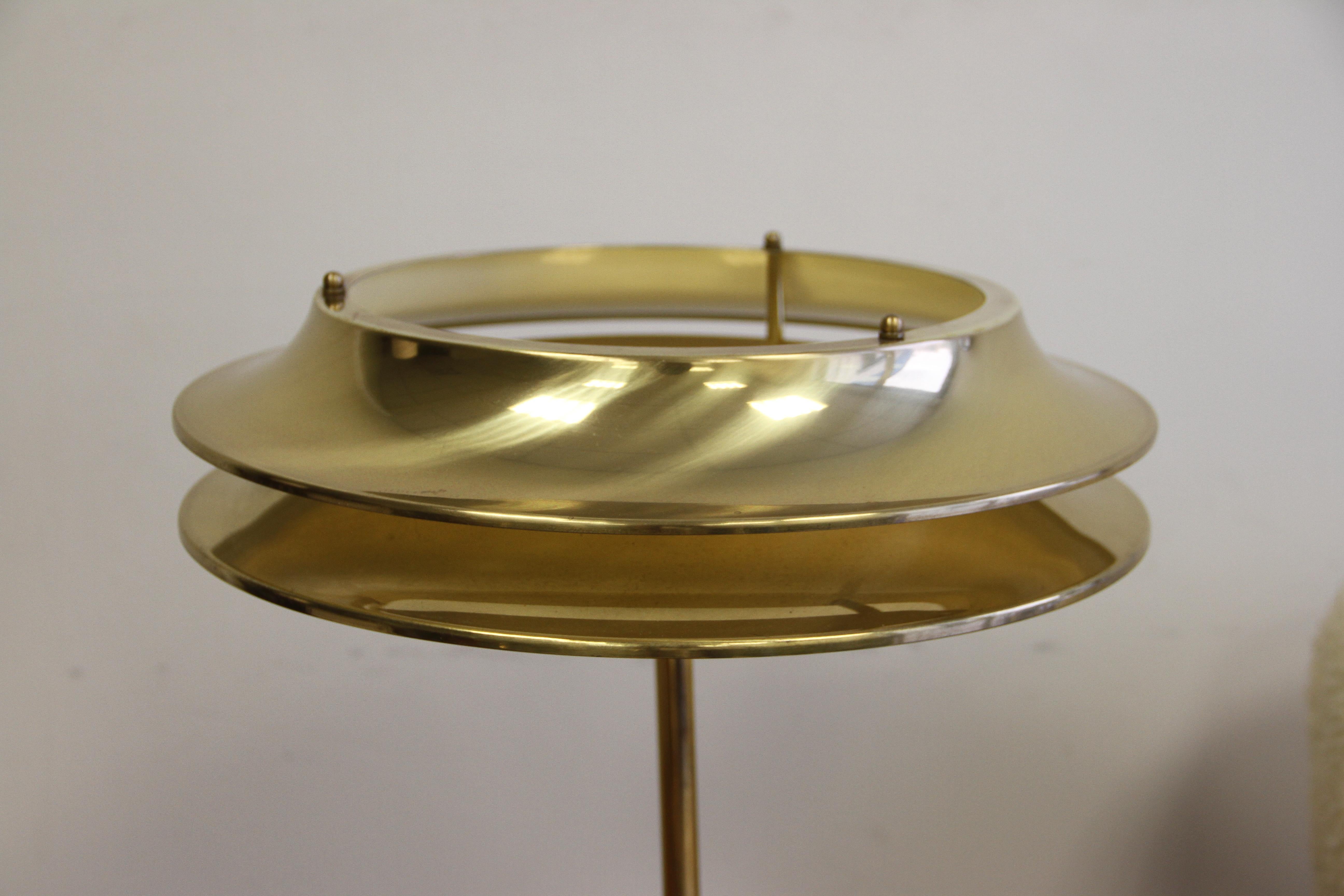 Finnish Kai Ruokonen Brass Table Lamp, 1970s For Sale