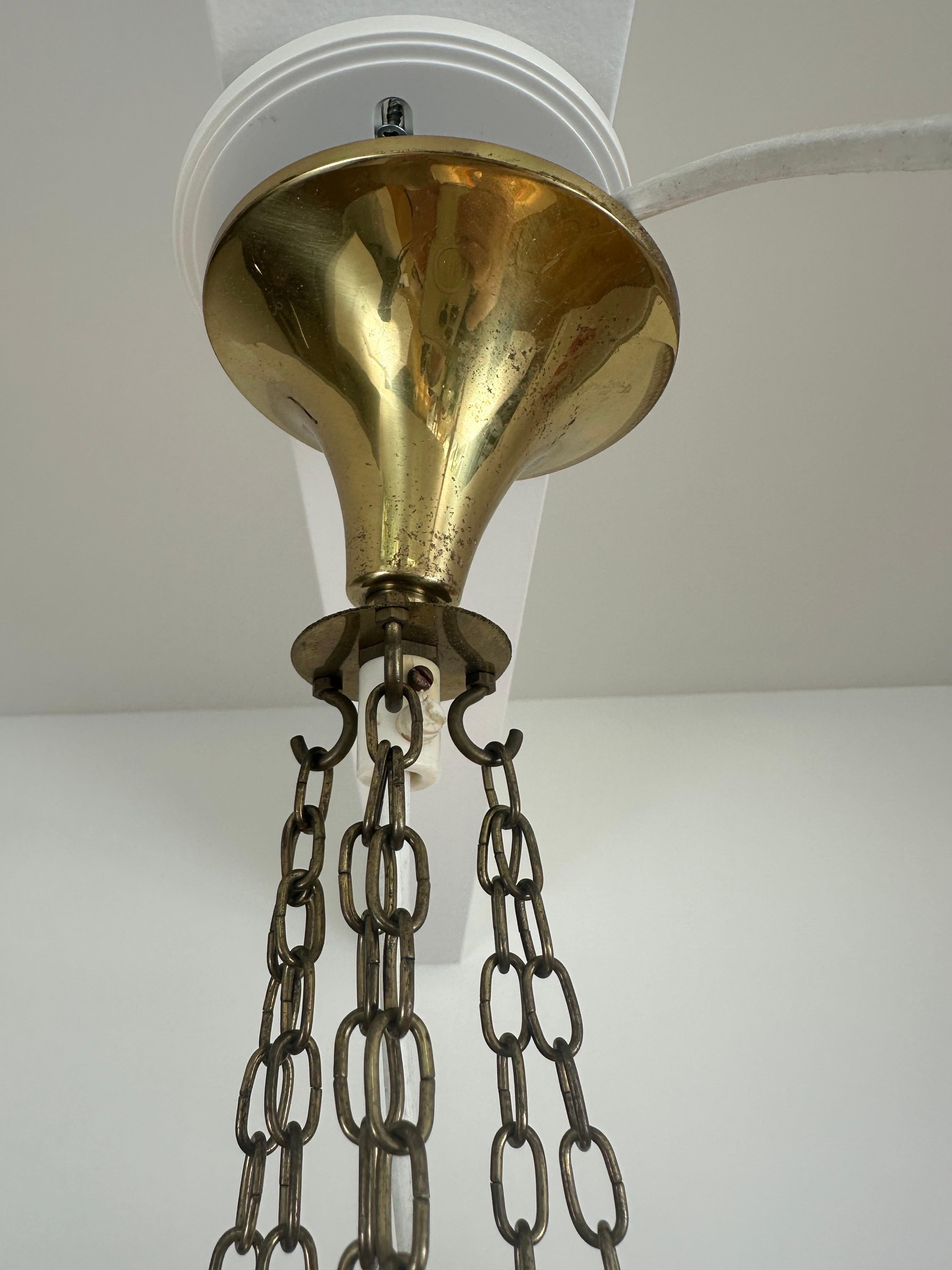 Lampadario Kai Kai in ottone e acrilico arancione di LYNX in vendita 2