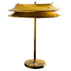 Kai Ruokonen Mid-Century-Tisch-Schreibtischlampe aus Messing, hergestellt von Lynx Finnland, 1960