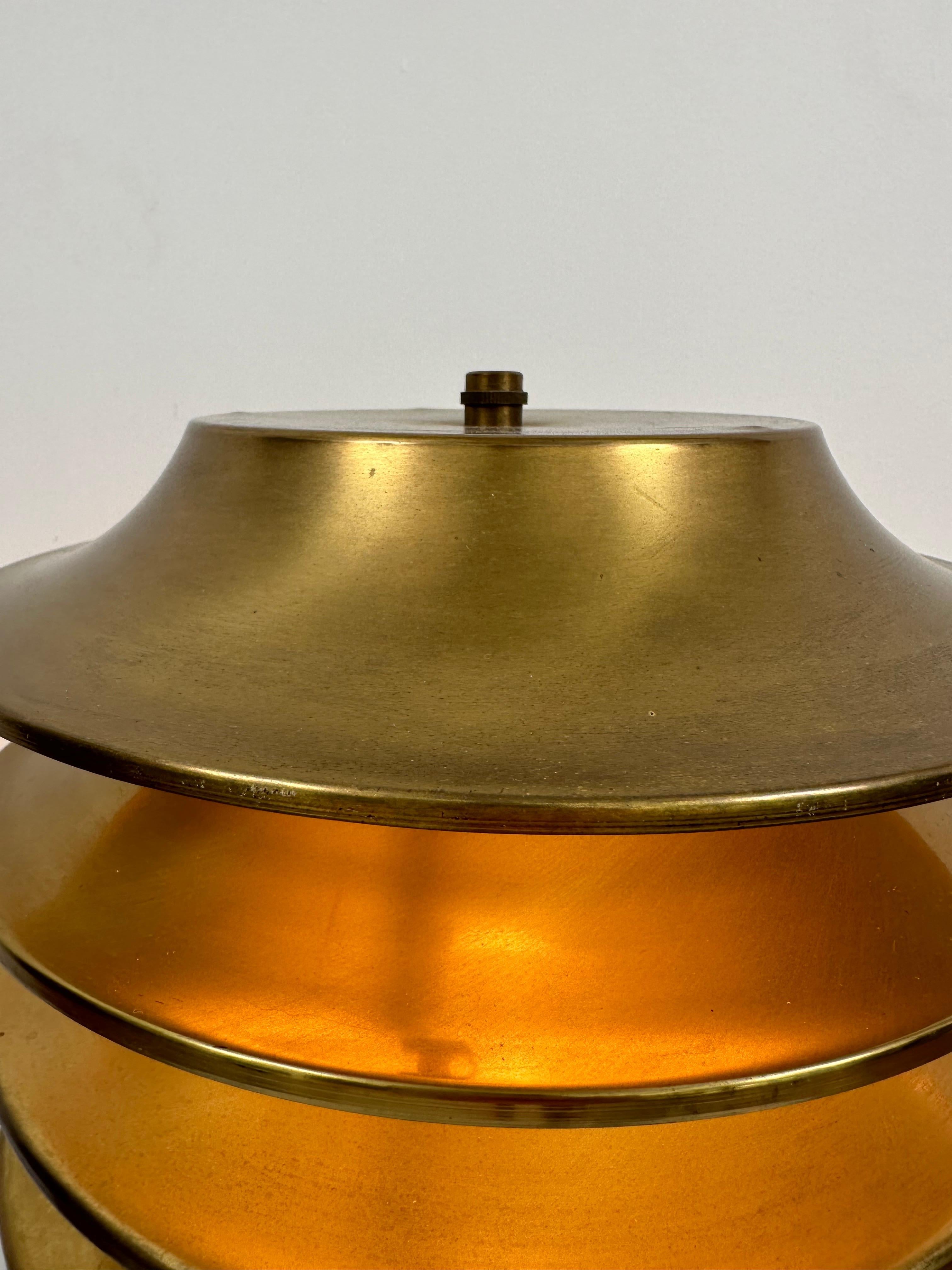 Late 20th Century Kai Ruokonen Modern Brass Table Lamp For Sale