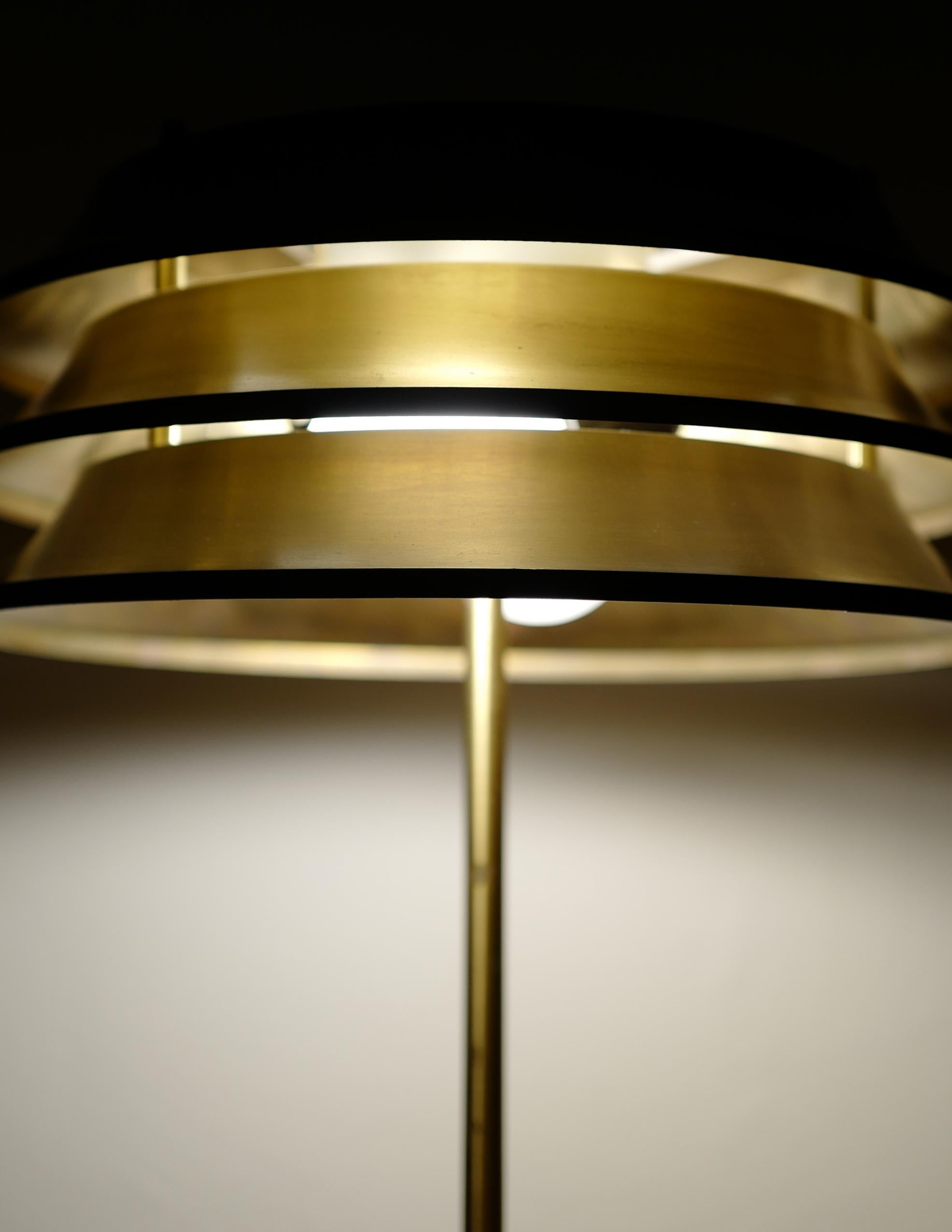 Kai Ruokonen Table Lamp in Brass Produced by Orno, Finland, 1970s In Good Condition In Stockholm, SE