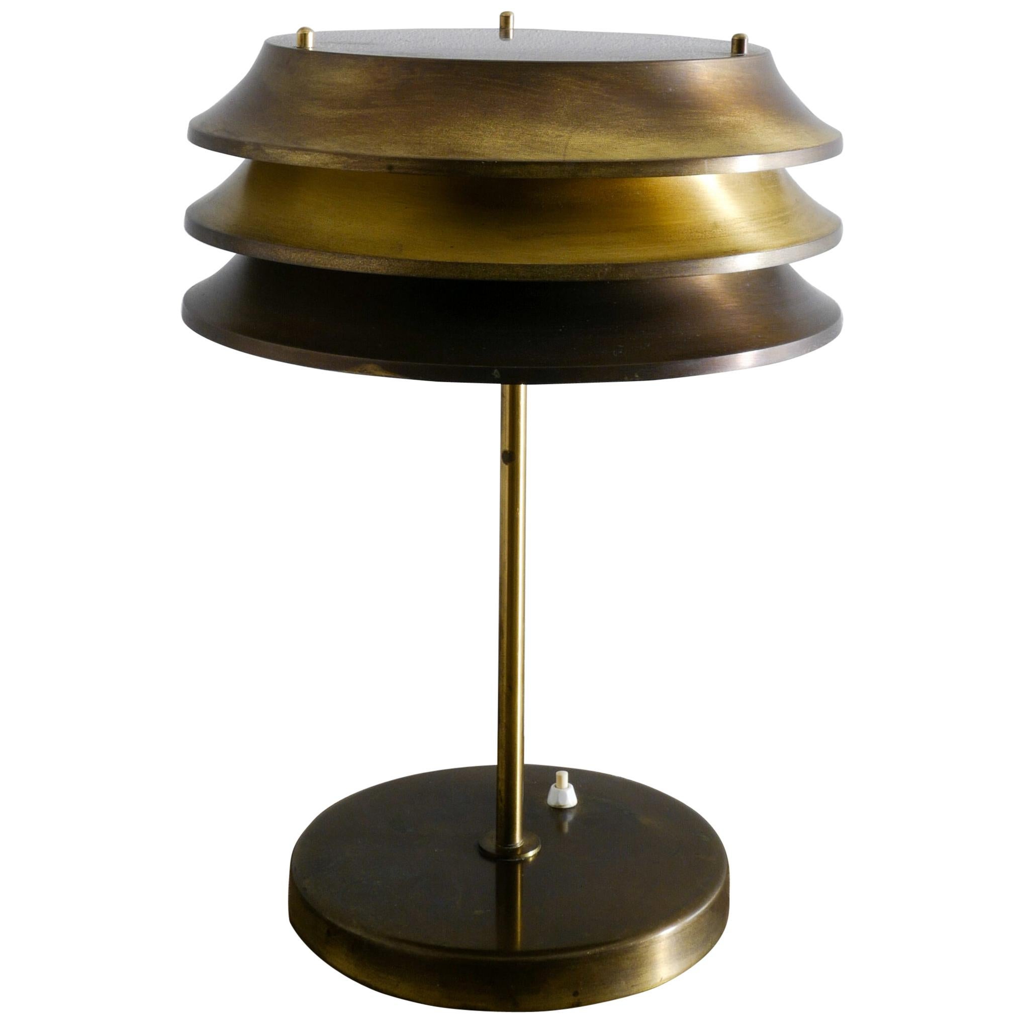 Kai Ruokonen Table Lamp in Brass Produced by Orno, Finland, 1970s