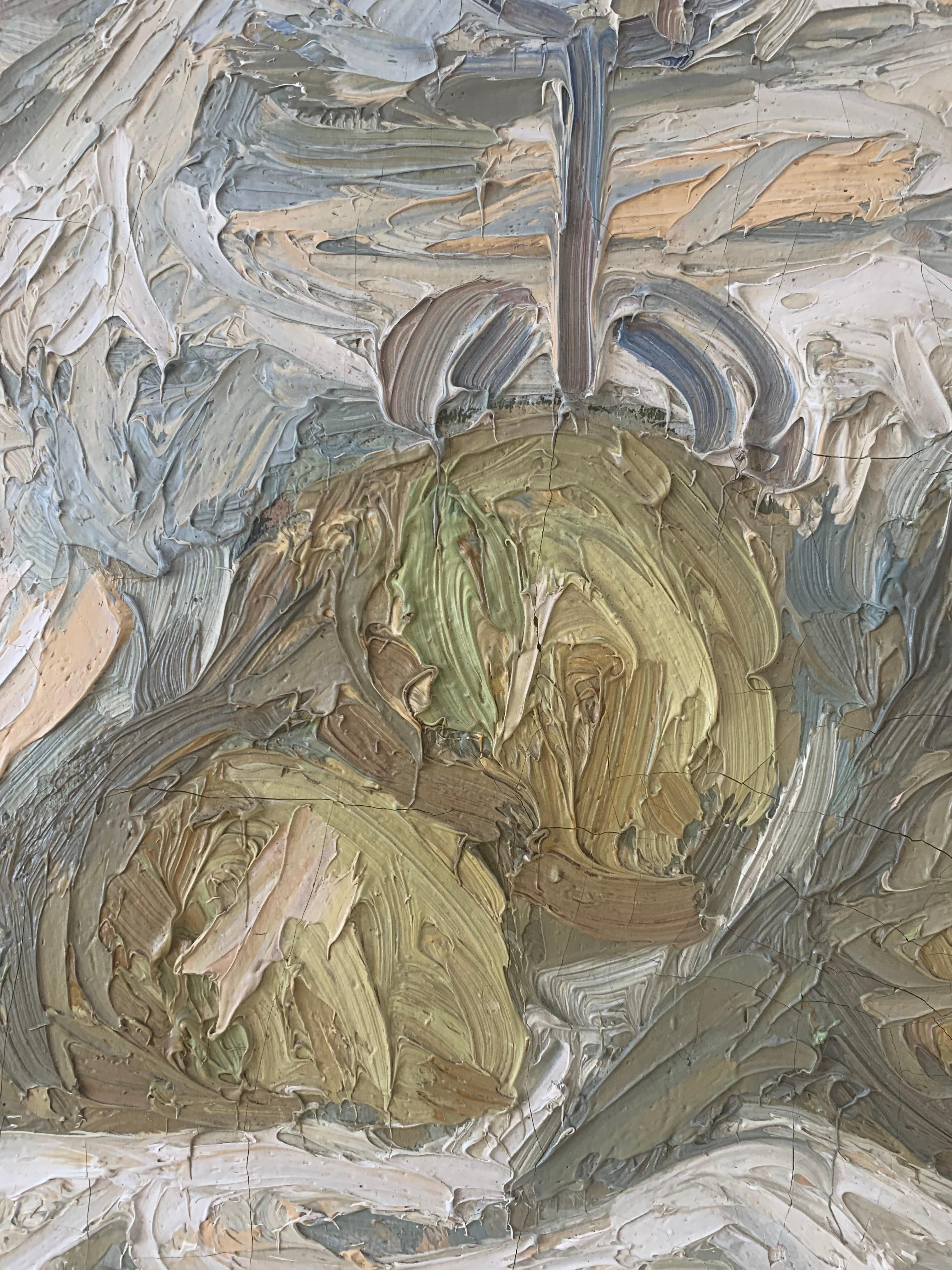 Pittura Kai Trier (1902-1990) dipinto ad olio d'epoca danese di metà secolo con natura morta ad impasto in vendita