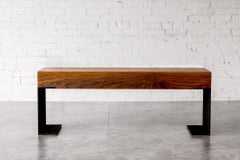 Kai Walnut and Black Steel Bench by Autonomous Furniture