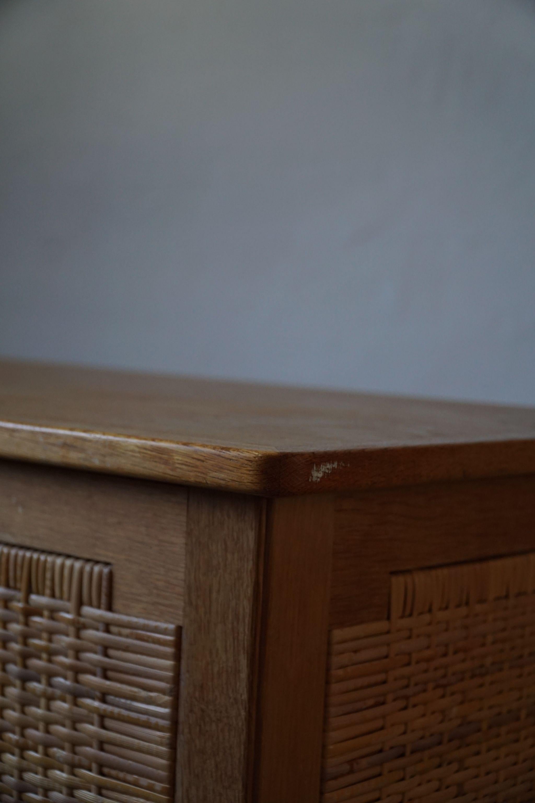 Kai Winding Chest / Bench in Cane & Oak, Made for Poul Hundevad, 