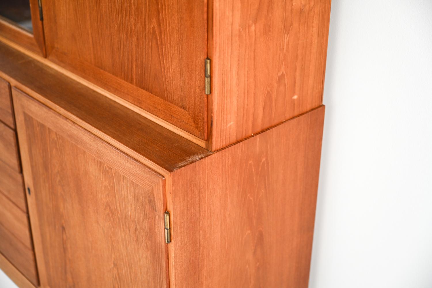 20th Century Kai Winding for Hundevad & Co. Teak Sideboard & Hutch, c. 1960's