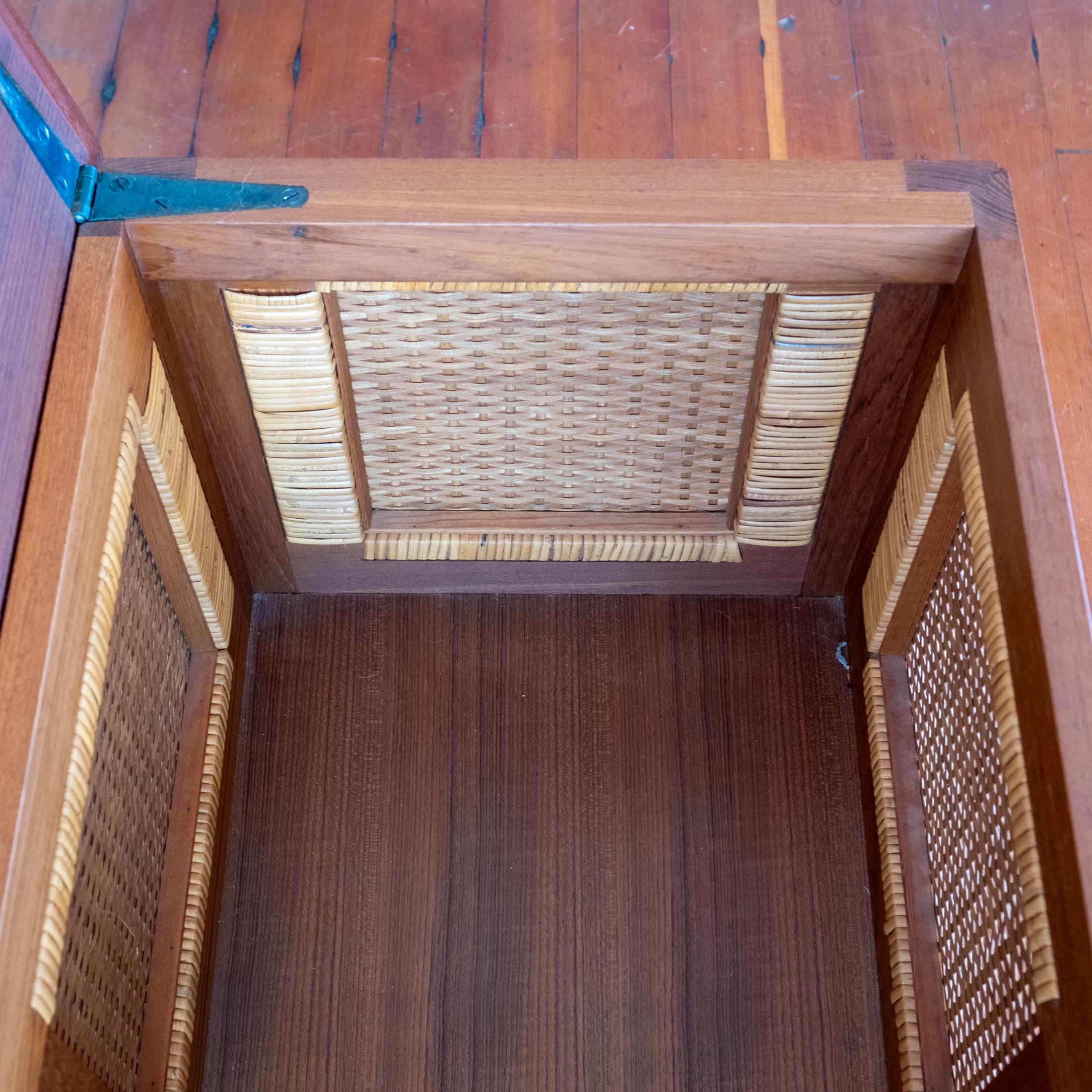 Kai Winding for Poul Hundevad Solid Teak and Cane Danish Modern Blanket Chest 7