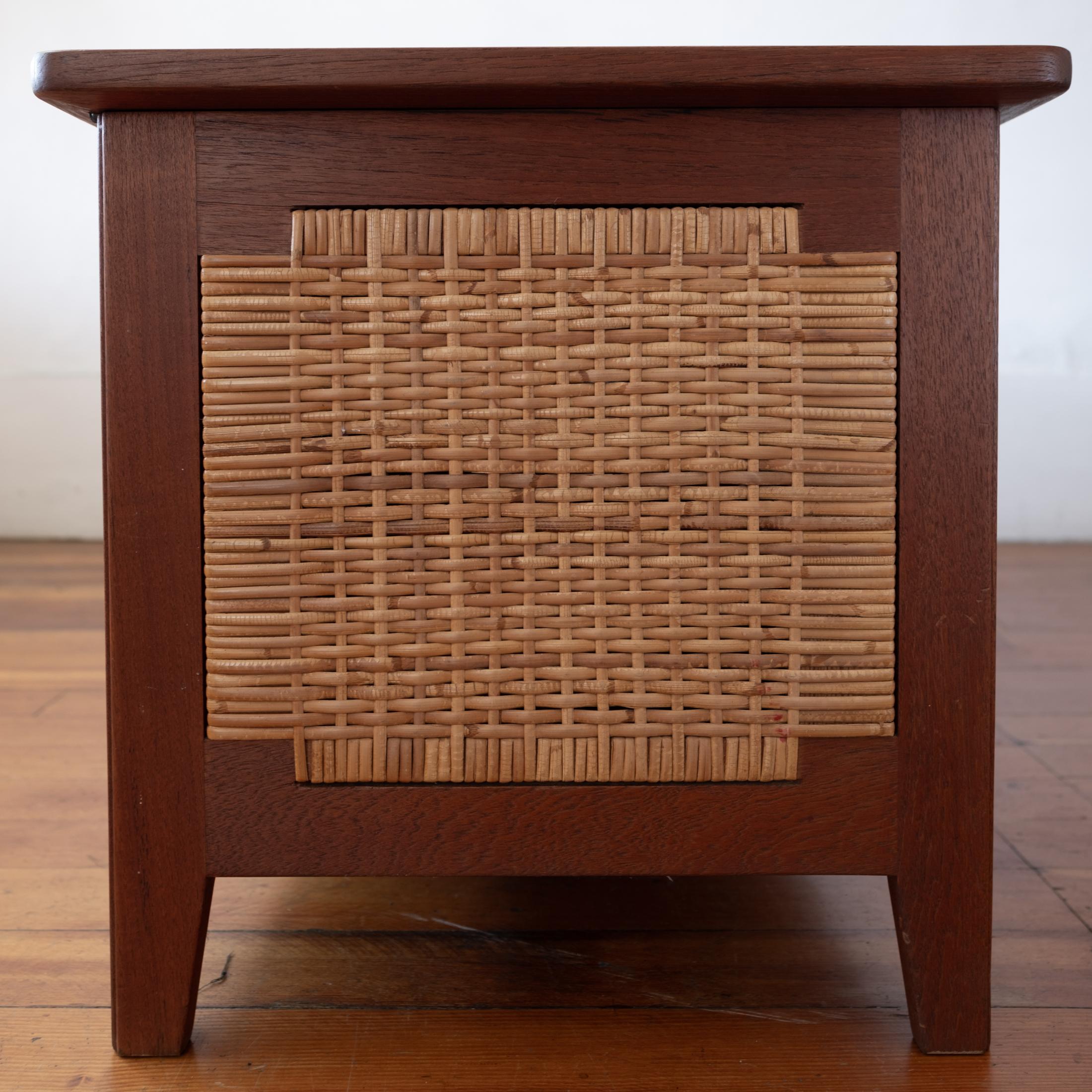 Kai Winding for Poul Hundevad Solid Teak and Cane Danish Modern Blanket Chest 4