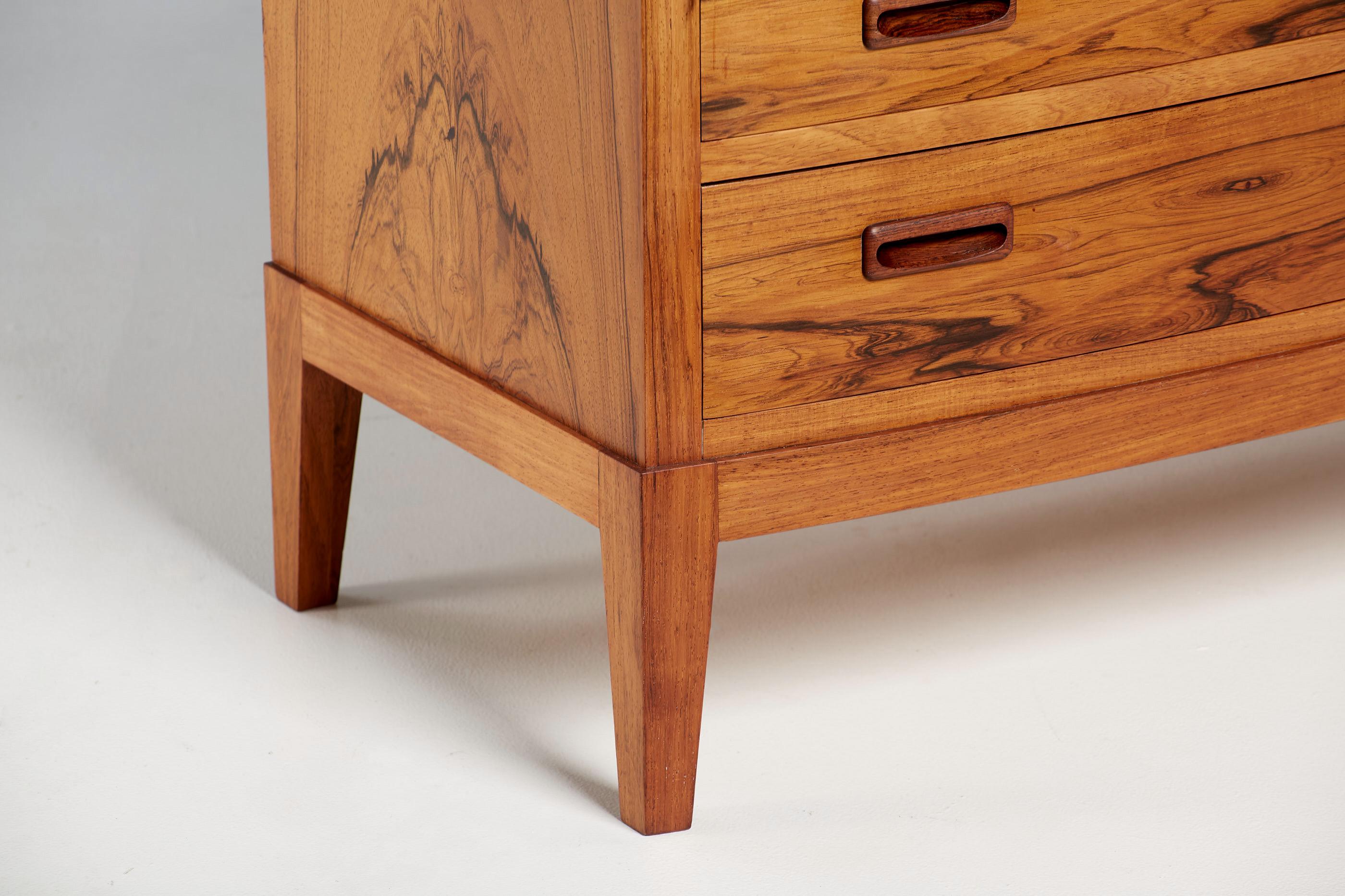 Mid-20th Century Kai Winding Low Chest of Drawers, Light Rosewood