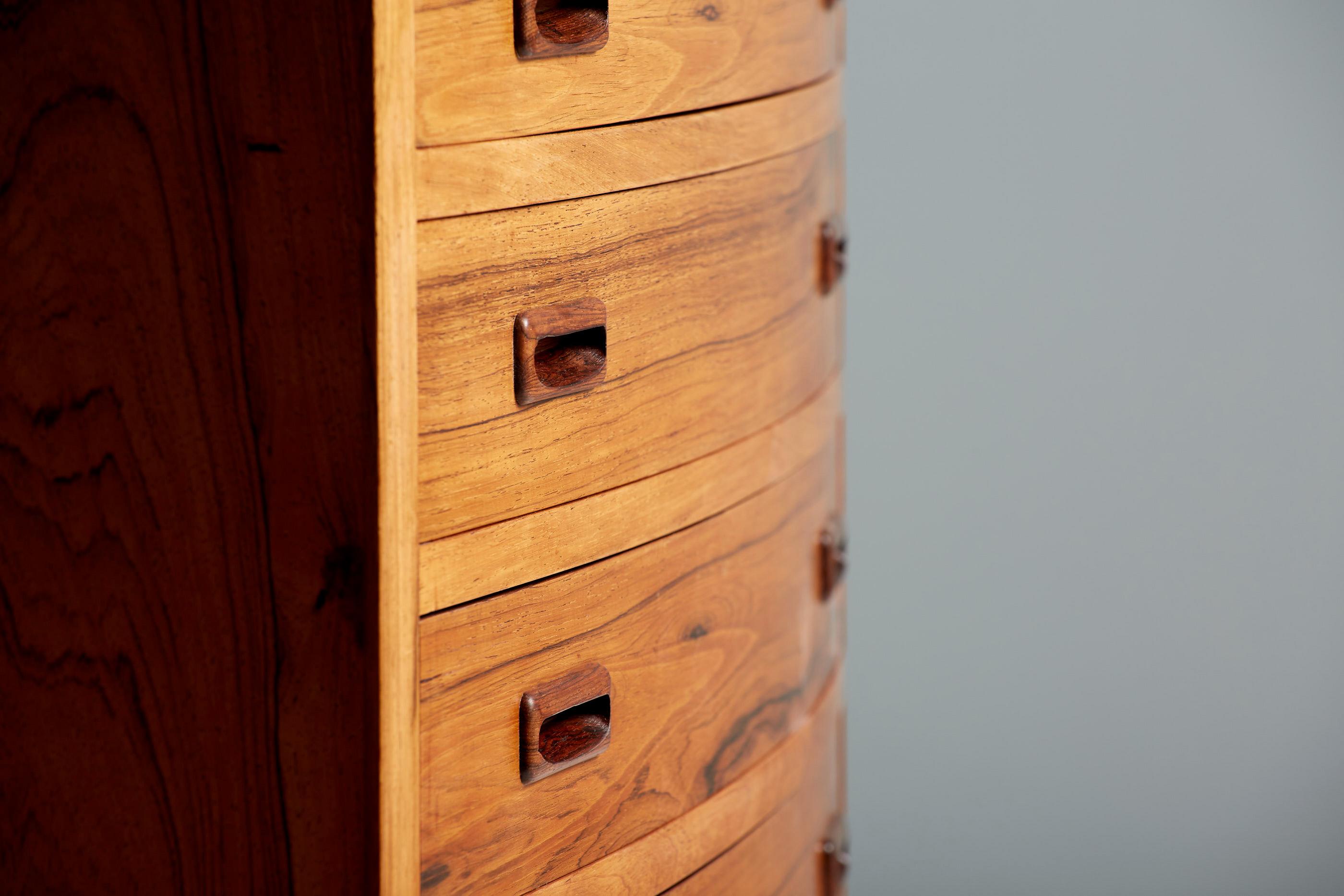 Kai Winding Low Chest of Drawers, Light Rosewood 2