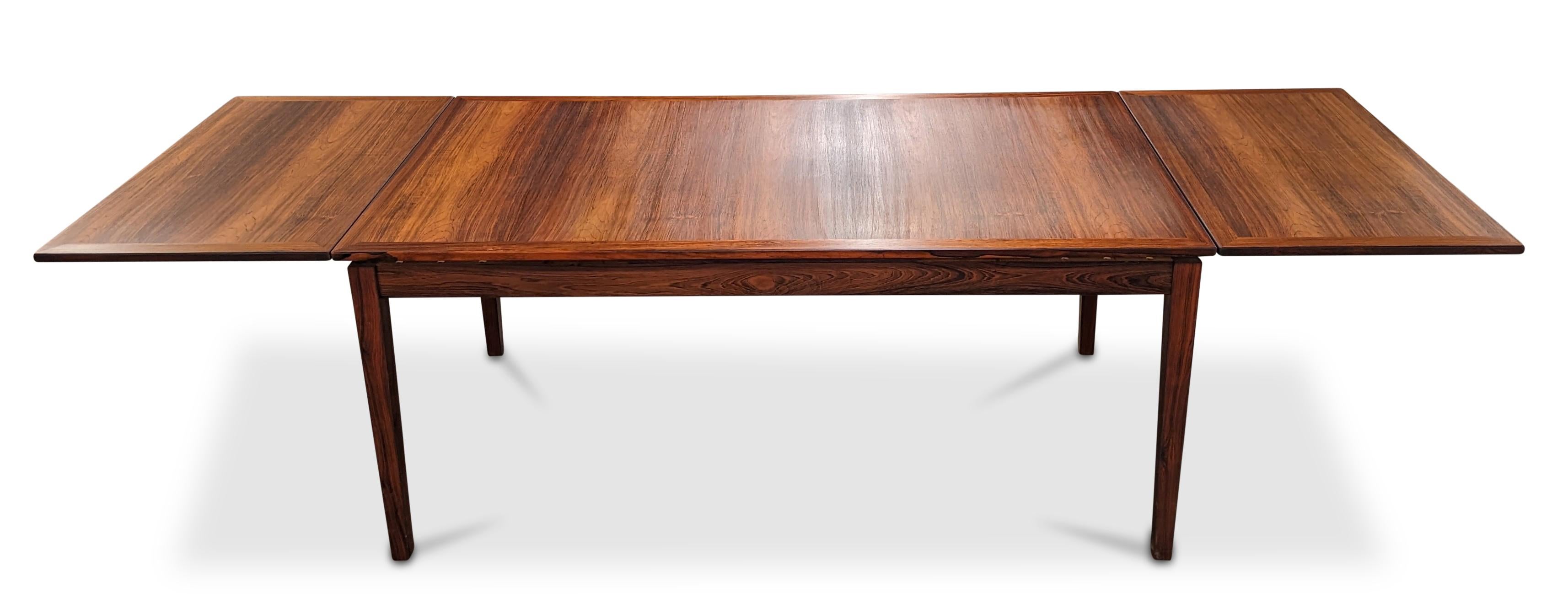 Kai Winding Rosewood Dining Table w Two Hidden Leaves, Vintage Danish 122299 2