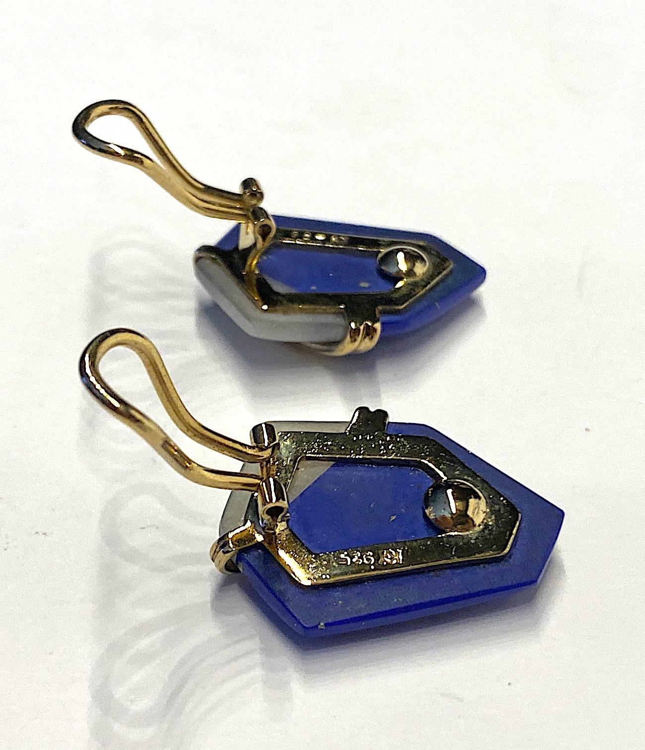 Kai-Yin Lo Gold on Sterling Blue Lapis Lazuli & White Quartz Earrings 6
