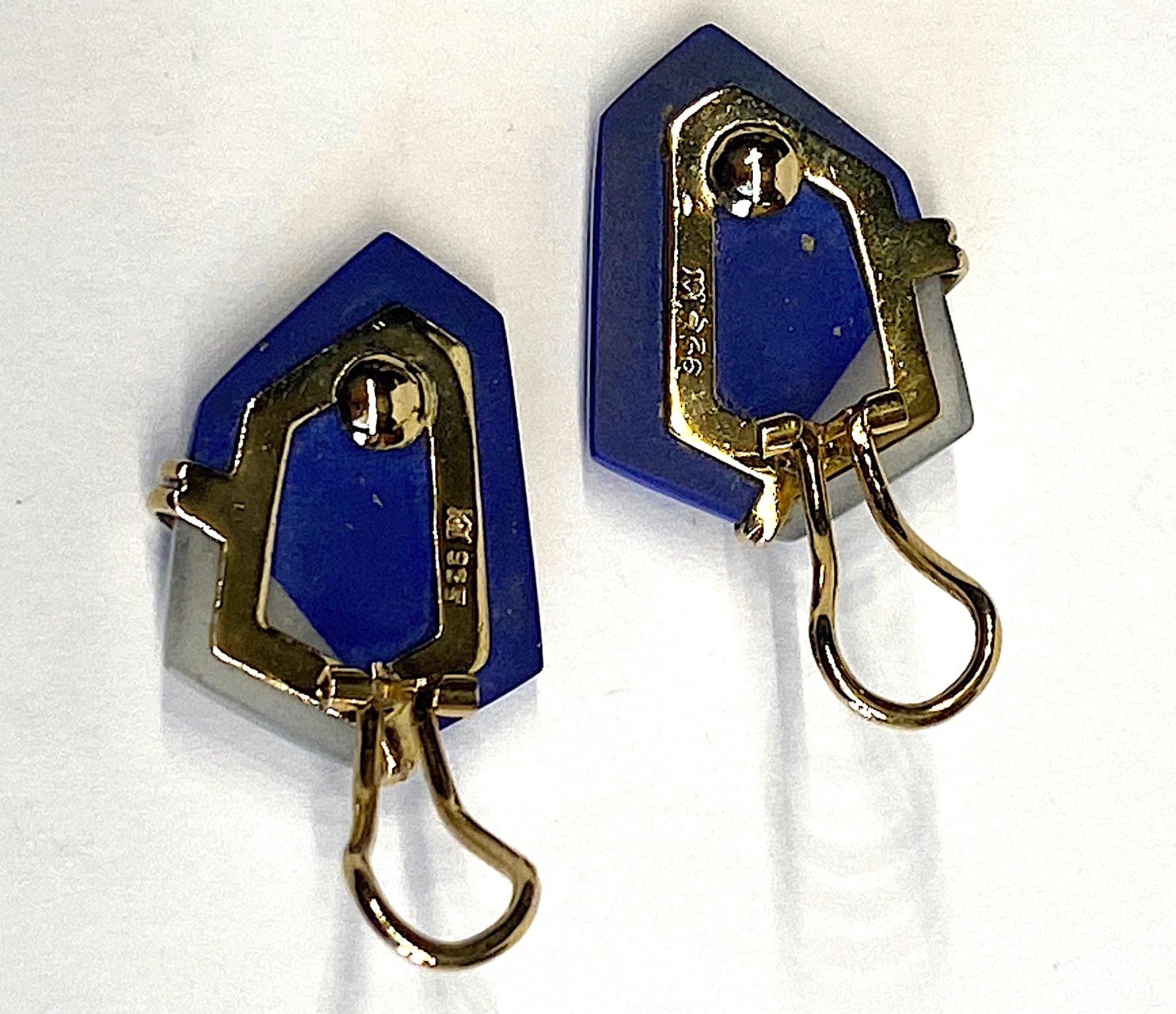Kai-Yin Lo Gold on Sterling Blue Lapis Lazuli & White Quartz Earrings 7