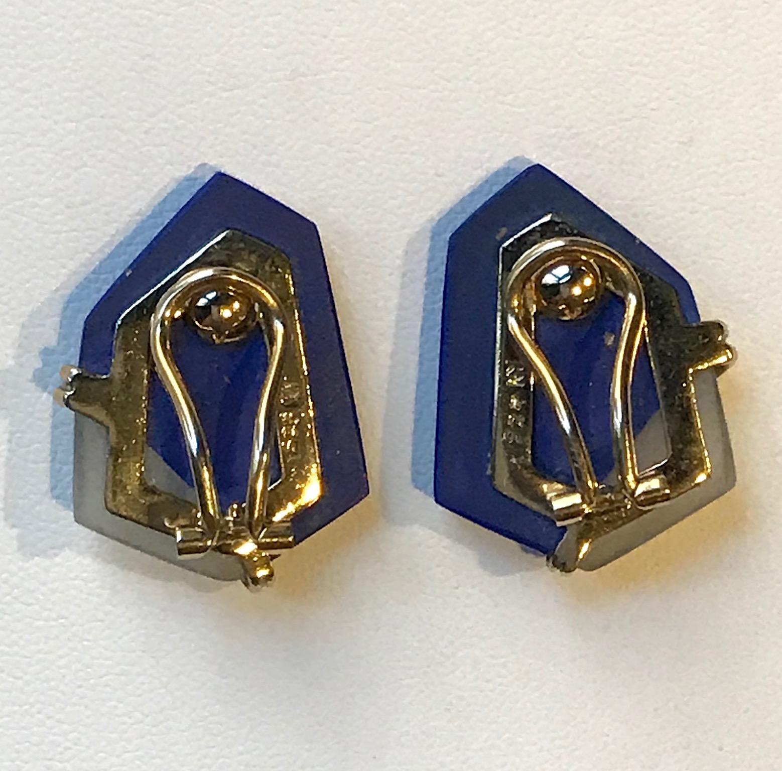 Kai-Yin Lo Gold on Sterling Blue Lapis Lazuli & White Quartz Earrings 9