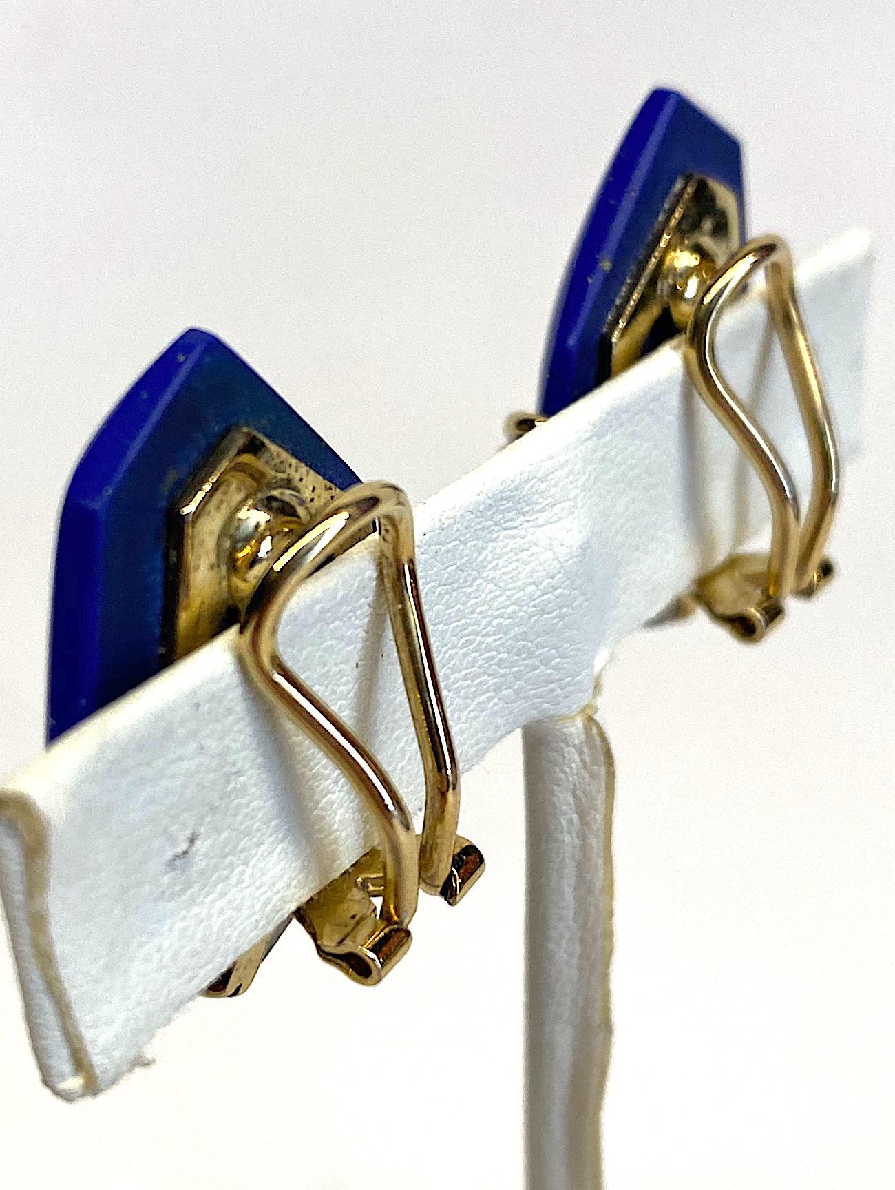 Kai-Yin Lo Gold on Sterling Blue Lapis Lazuli & White Quartz Earrings 2