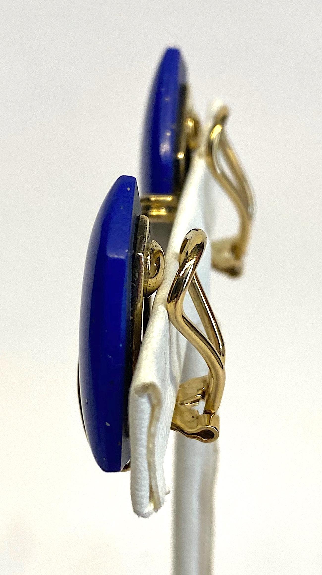 Kai-Yin Lo Gold on Sterling Blue Lapis Lazuli & White Quartz Earrings 3