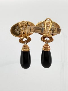 Kai-Yin Lo Ohrringe aus rotem und schwarzem Achat, Vermeil-Omega-Clips, 24 Karat, aus einem Nachlass