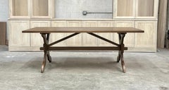 Kaia Trestle Table in Walnut, Built to Order by Petersen Antiques