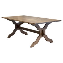 Kaia Trestle Table in Walnut, Built to Order by Petersen Antiques