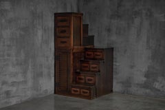 Kaidan Tansu Japanese Stair Chest, Japan, 19th Century