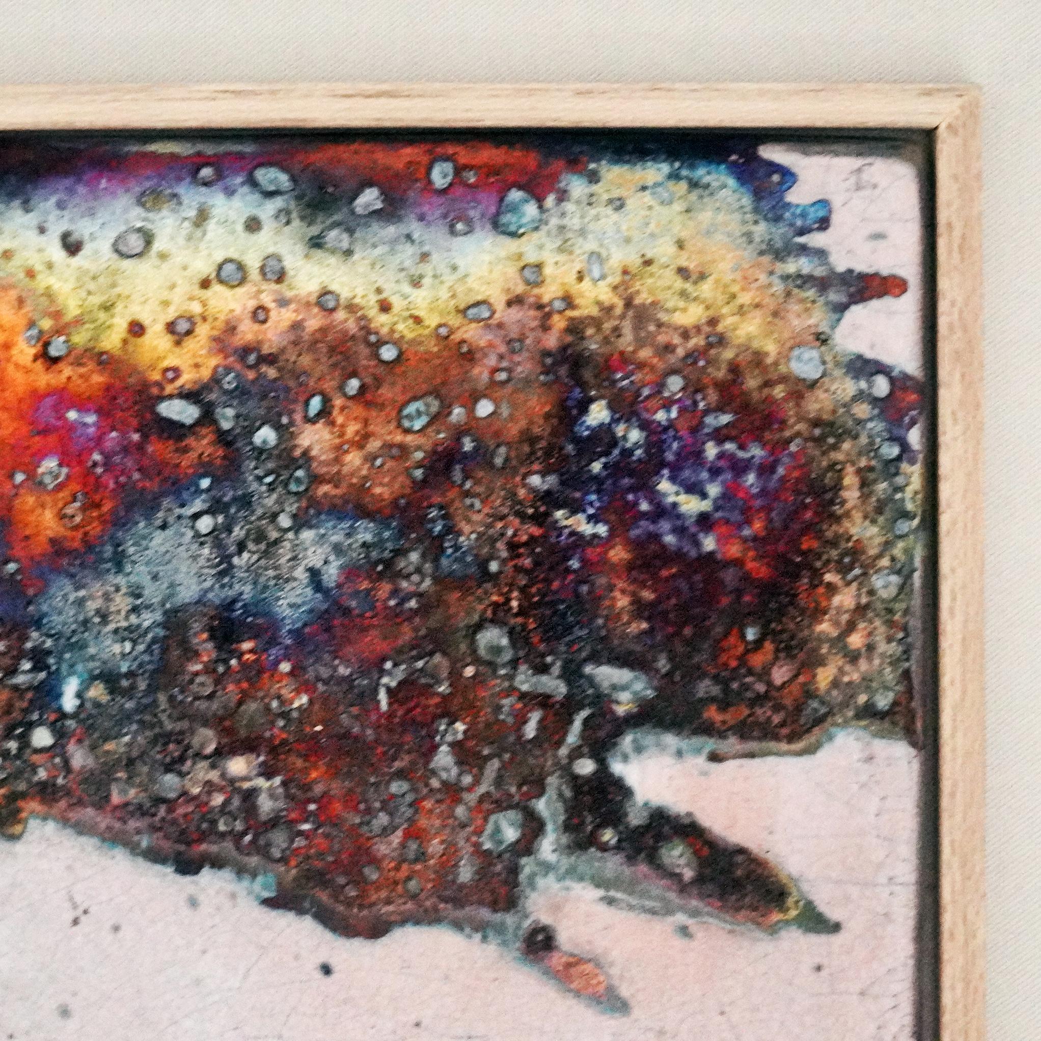 Edizione limitata Kaiga 1 - Questo è il pezzo esatto che riceverai!

Le opere d'arte da parete in ceramica Kaiga sono realizzate mediante cottura raku con un rivestimento superficiale di ossido di rame su uno strato piatto di ceramica. Ogni pezzo è