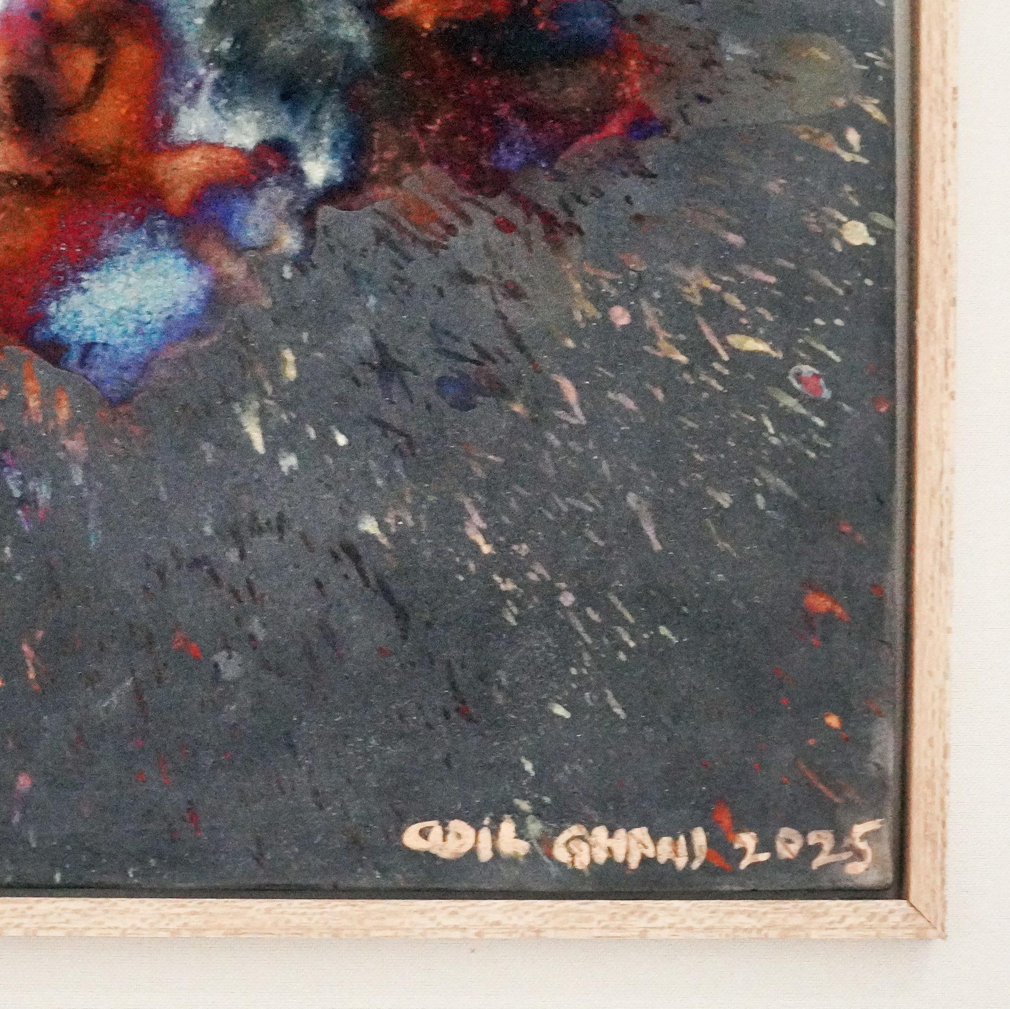 Moderne Kaiga 4 - 2' x 2' encadré d'œuvres d'art mural en céramique raku - RAAQUU Serial n° 2400015 en vente