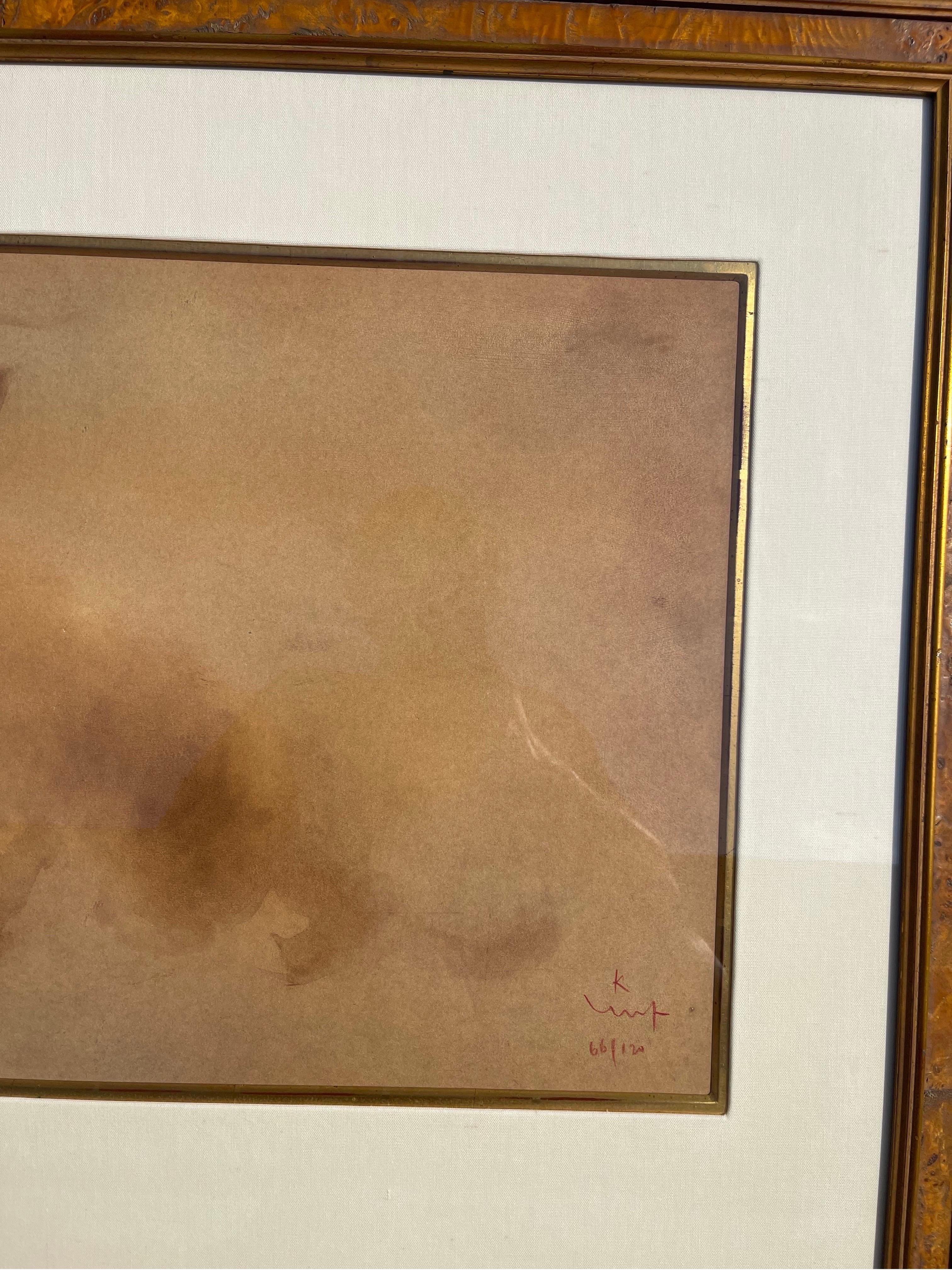 Kaiko Moti, 1921-1988, Color Etching Gravure Siamese Cats, Signed Numbered Print For Sale 7