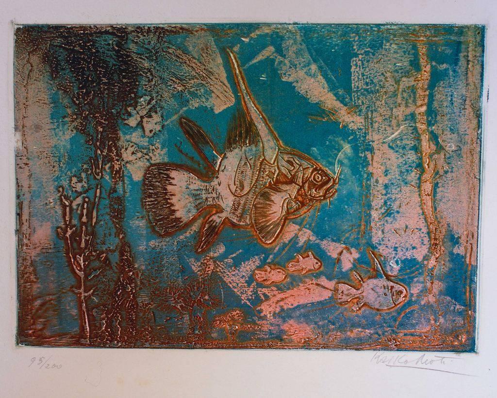 Kaiko Moti Owl On Branch Print Edition 92/120 For Sale at 1stdibs