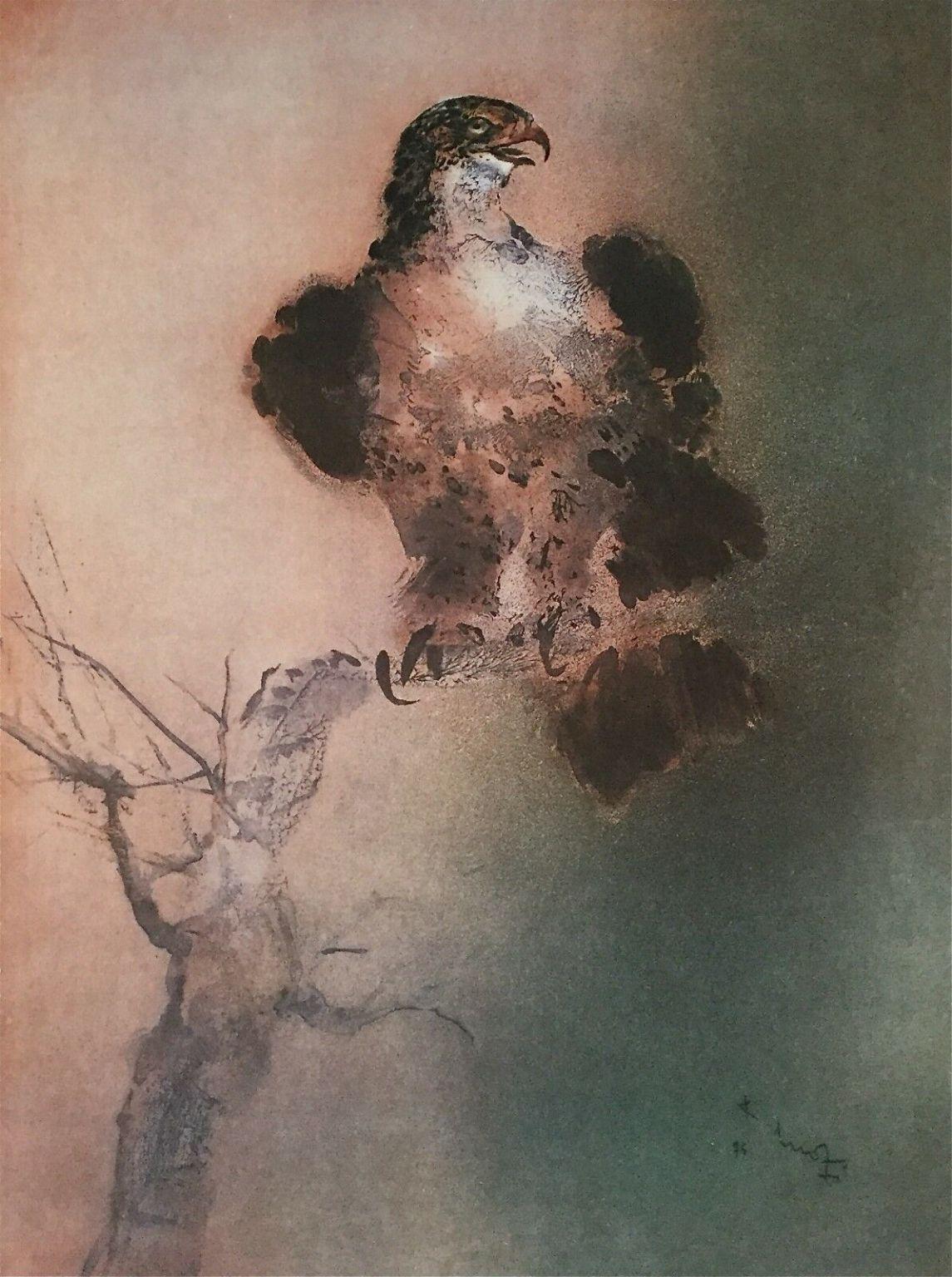Kaiko Moti Landscape Print - Falcon