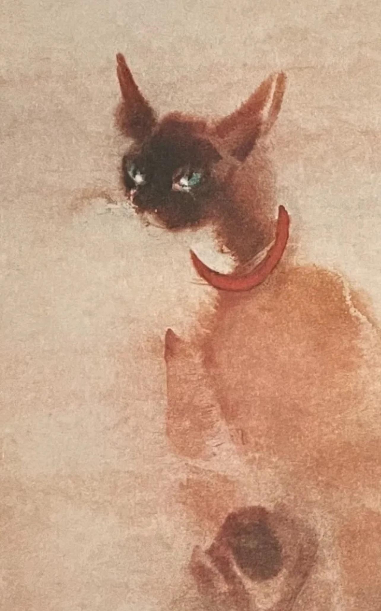 Moti, Siamese Cats (after) - Print by Kaiko Moti