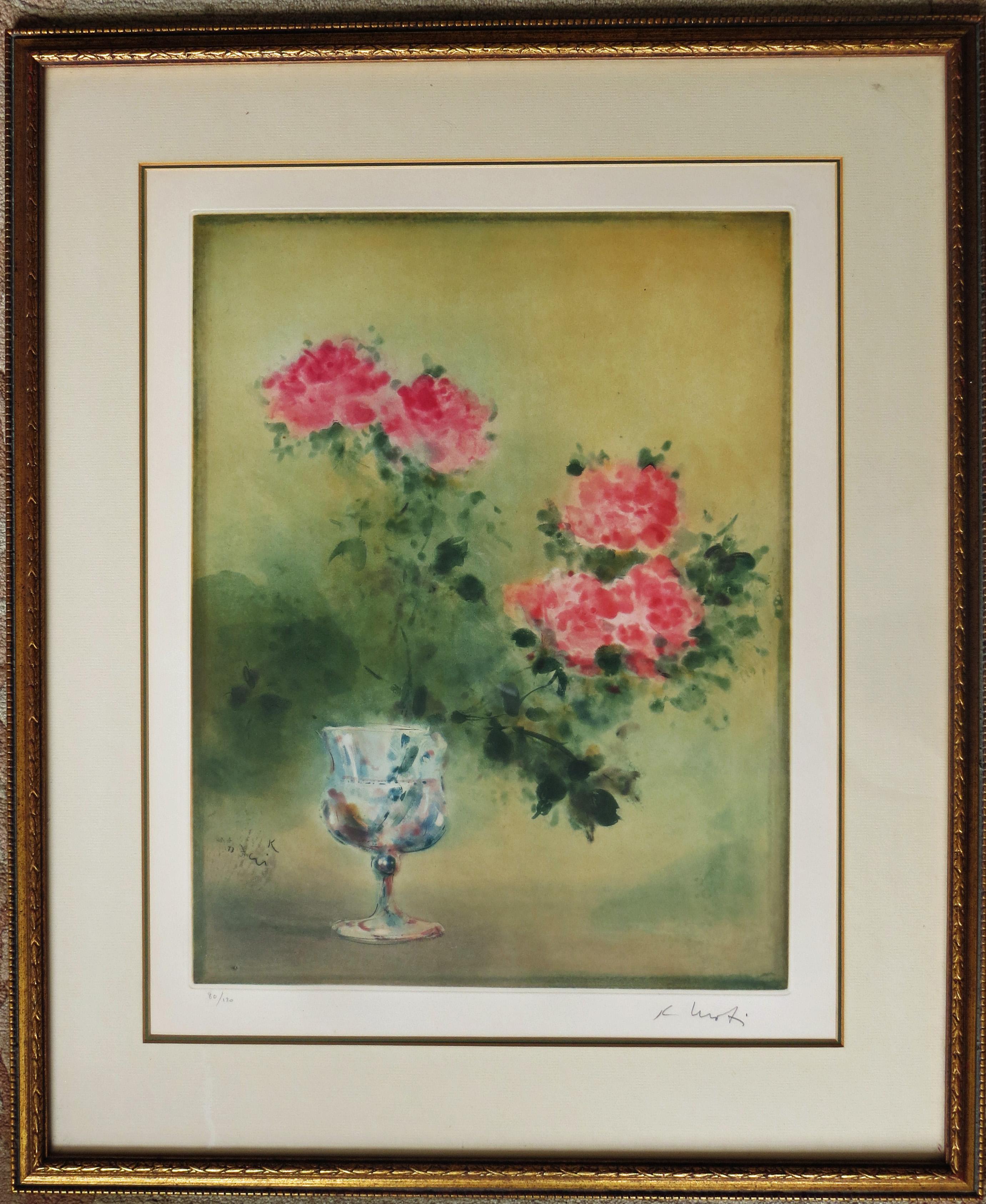 Roses in Vase - Print by Kaiko Moti