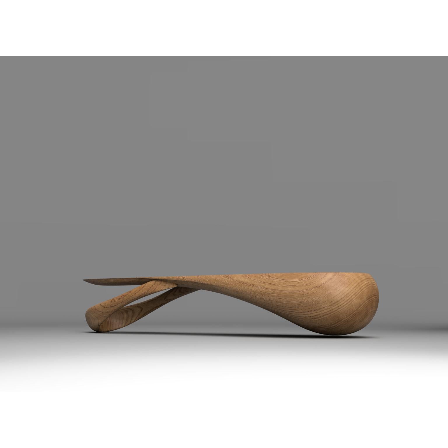 Kaïros Ash Coffee Table by Atelier Blouberg
Unique Piece.
Dimensions: D 51 x W 185 x H 30 cm.
Materials: Ash.

Available in ash and oak. Please contact us.

Ruben Van Lerberghe is a furniture designer and maker. He was born in Cape Town and raised