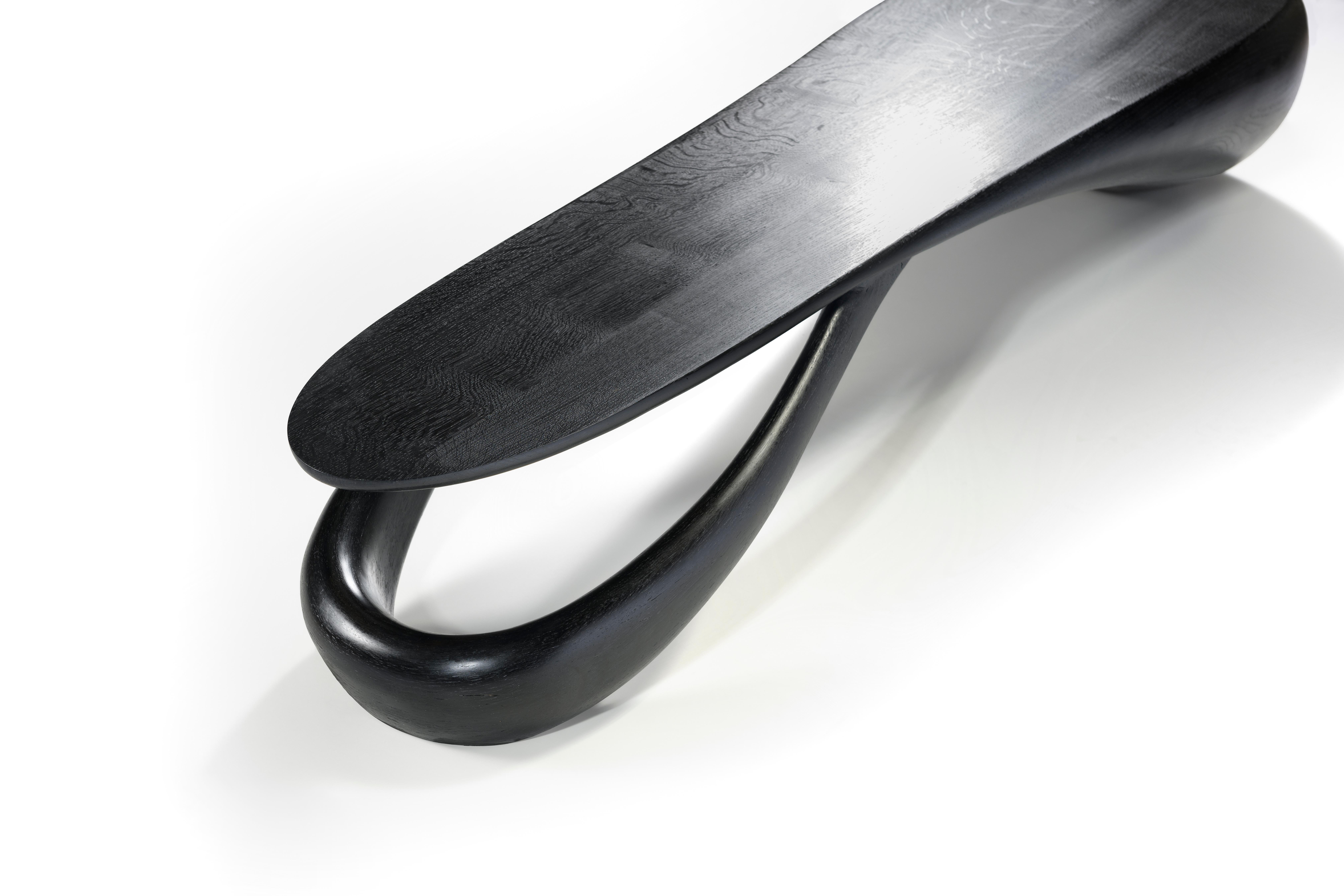 Post-Modern Kaïros Ebonized Oak Coffee Table by Atelier Blouberg For Sale