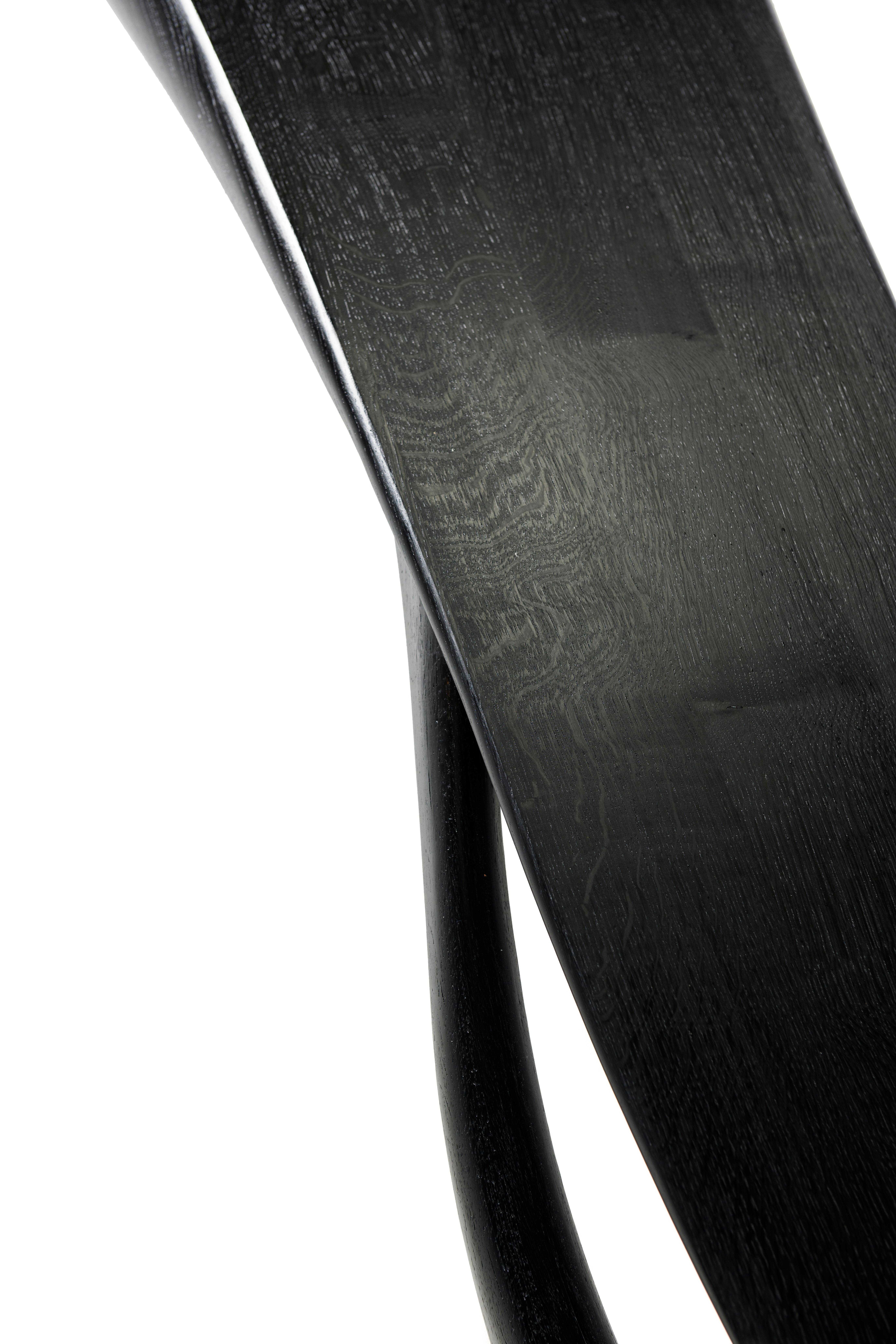 French Kaïros Ebonized Oak Coffee Table by Atelier Blouberg For Sale