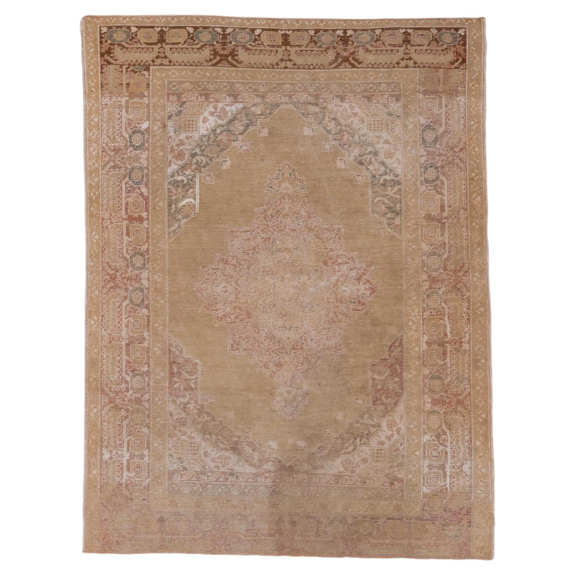 Kaisary Rug in Golden Sand in Almost Square  For Sale