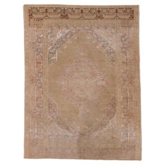 Vintage Kaisary Rug in Golden Sand in Almost Square 