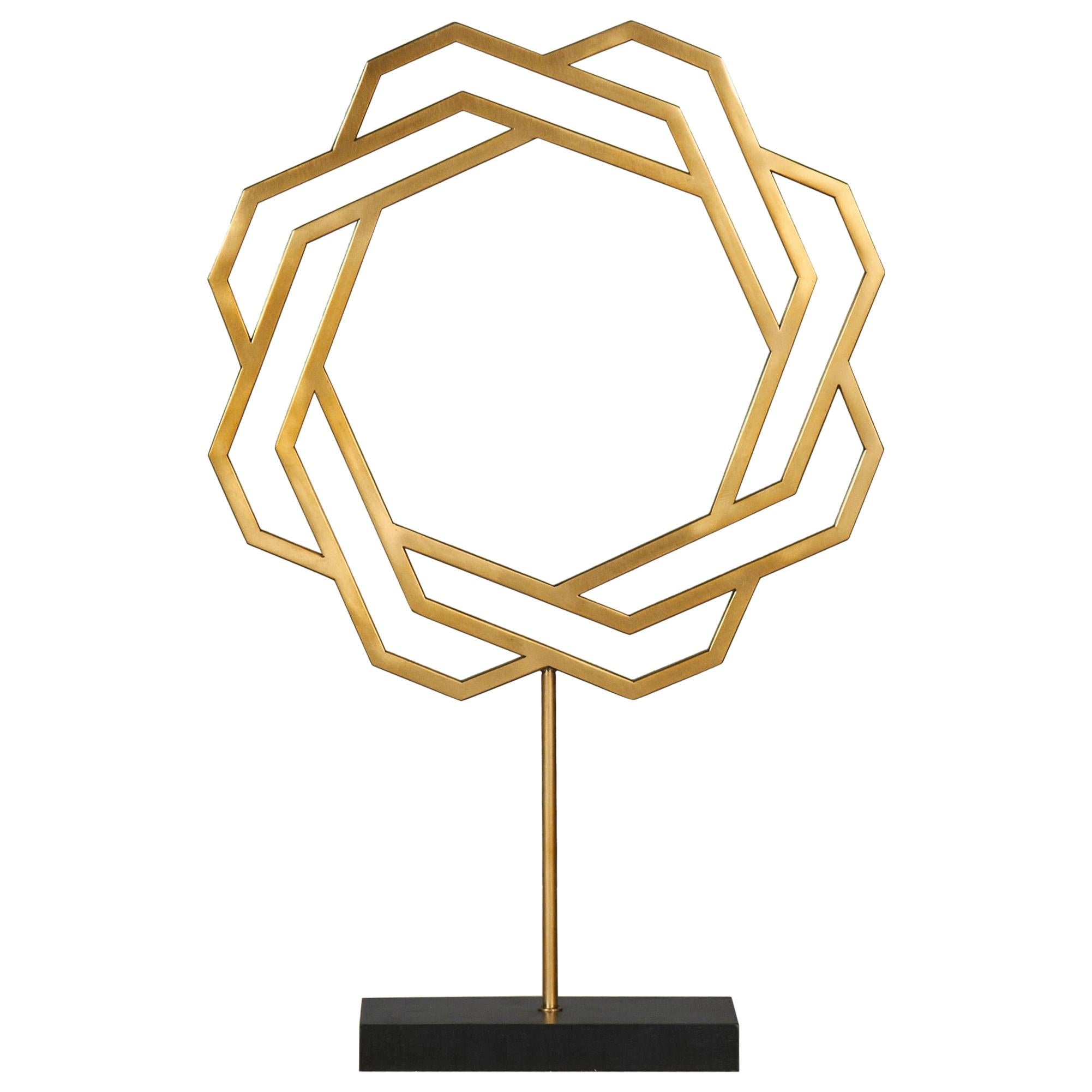 Kaiser Decorative Sculpture in Gold Stainless Steel by CuratedKravet