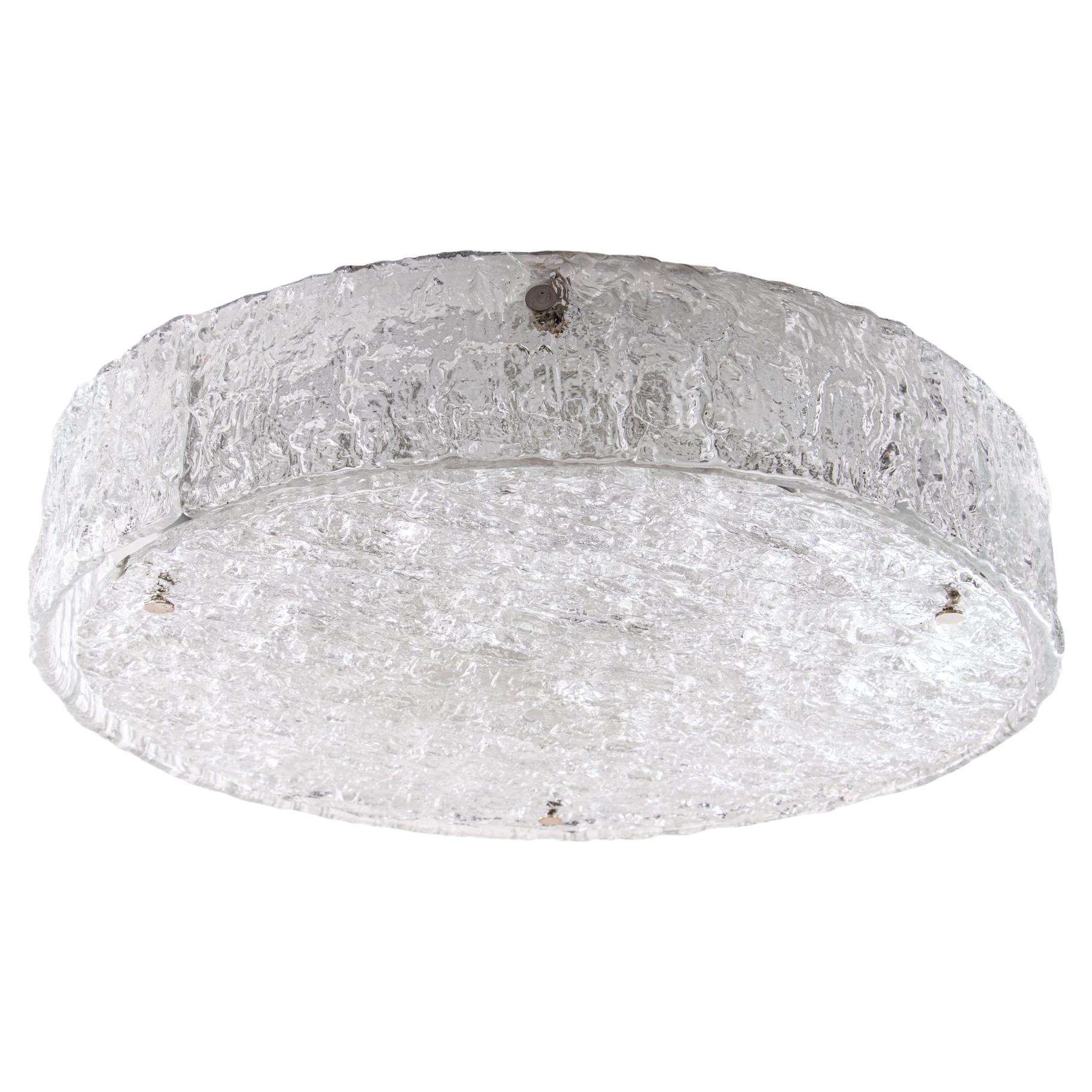 Kaiser Extra Large Flush Mount Murano Glass, 1960, Germany